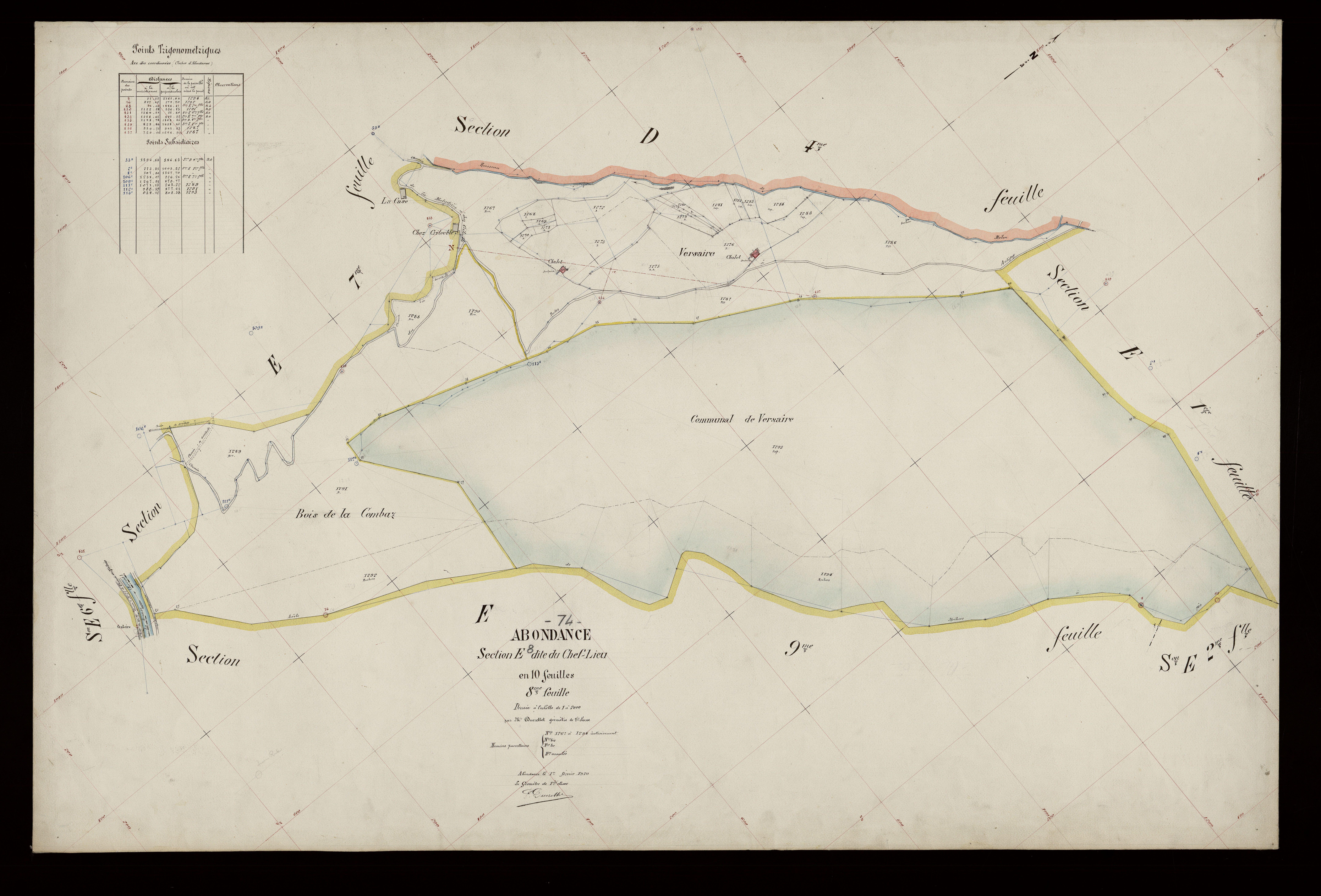 3 P 3 2125 - Feuille n° 9, parcelles n° 129 à 1312 - 1er février 1920