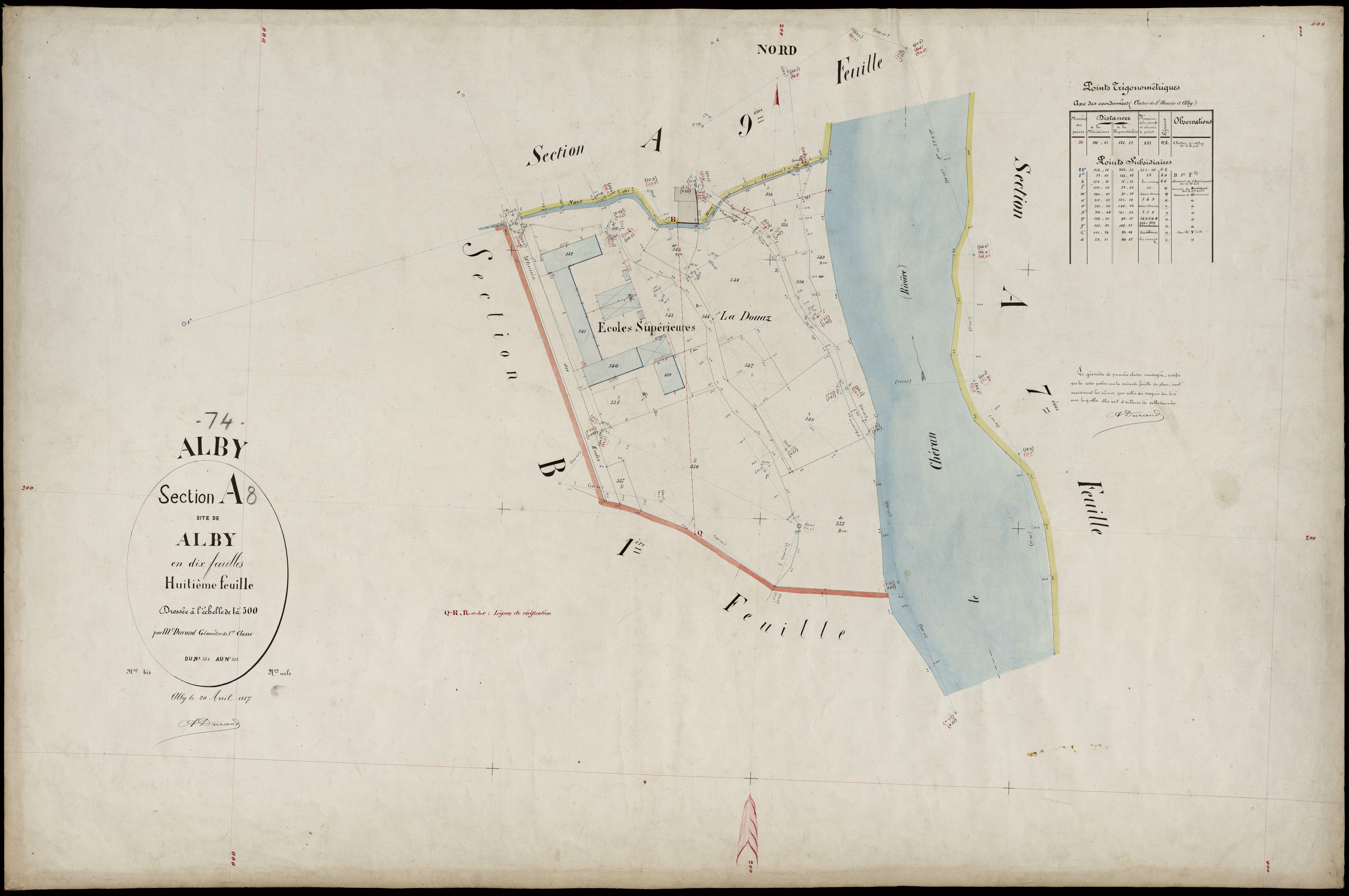 3 P 3 2136 - Feuille n° 9, parcelles n° 3 à 79 - 20 avril 1887