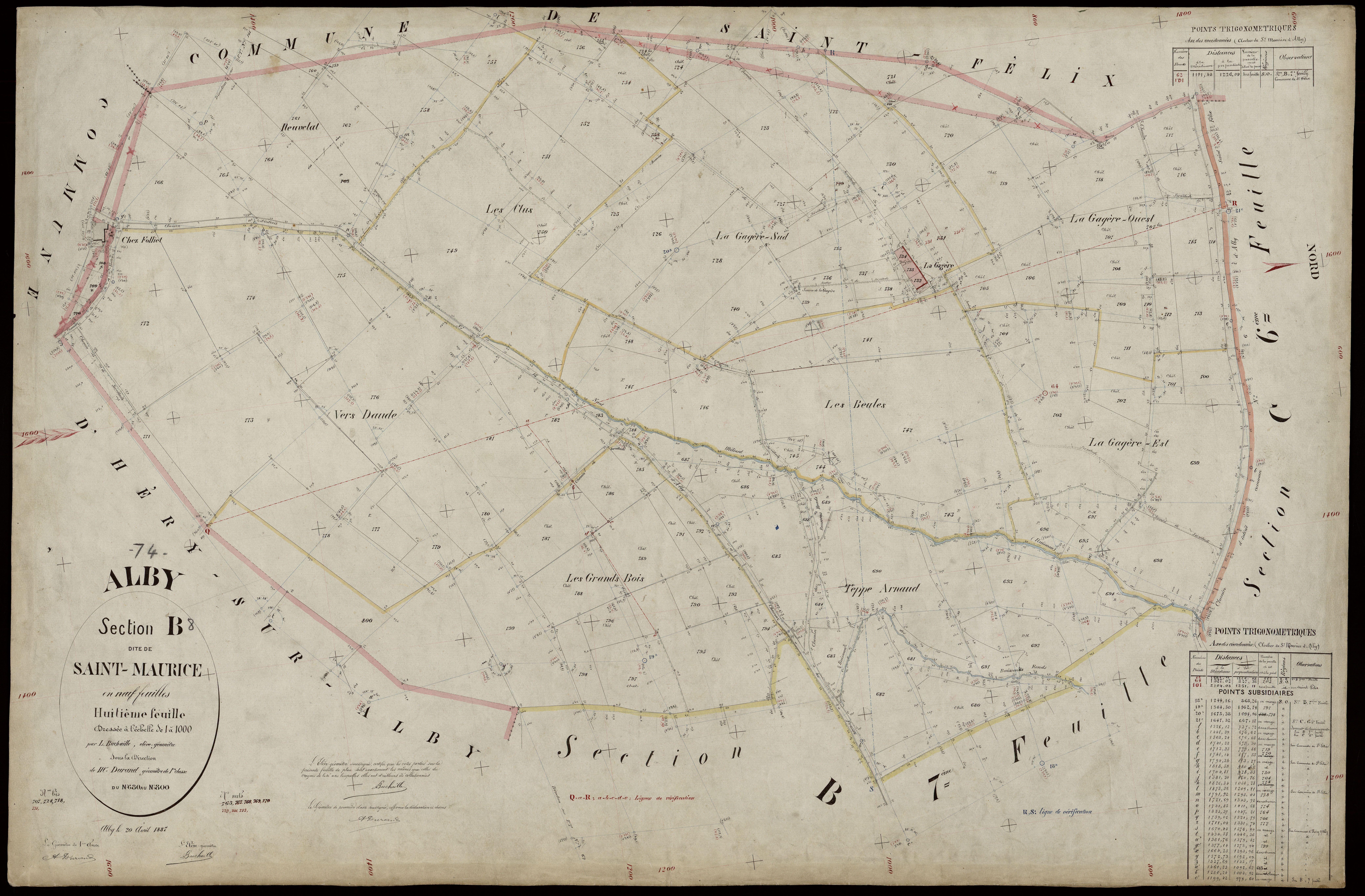 Section C : Chède - 1887