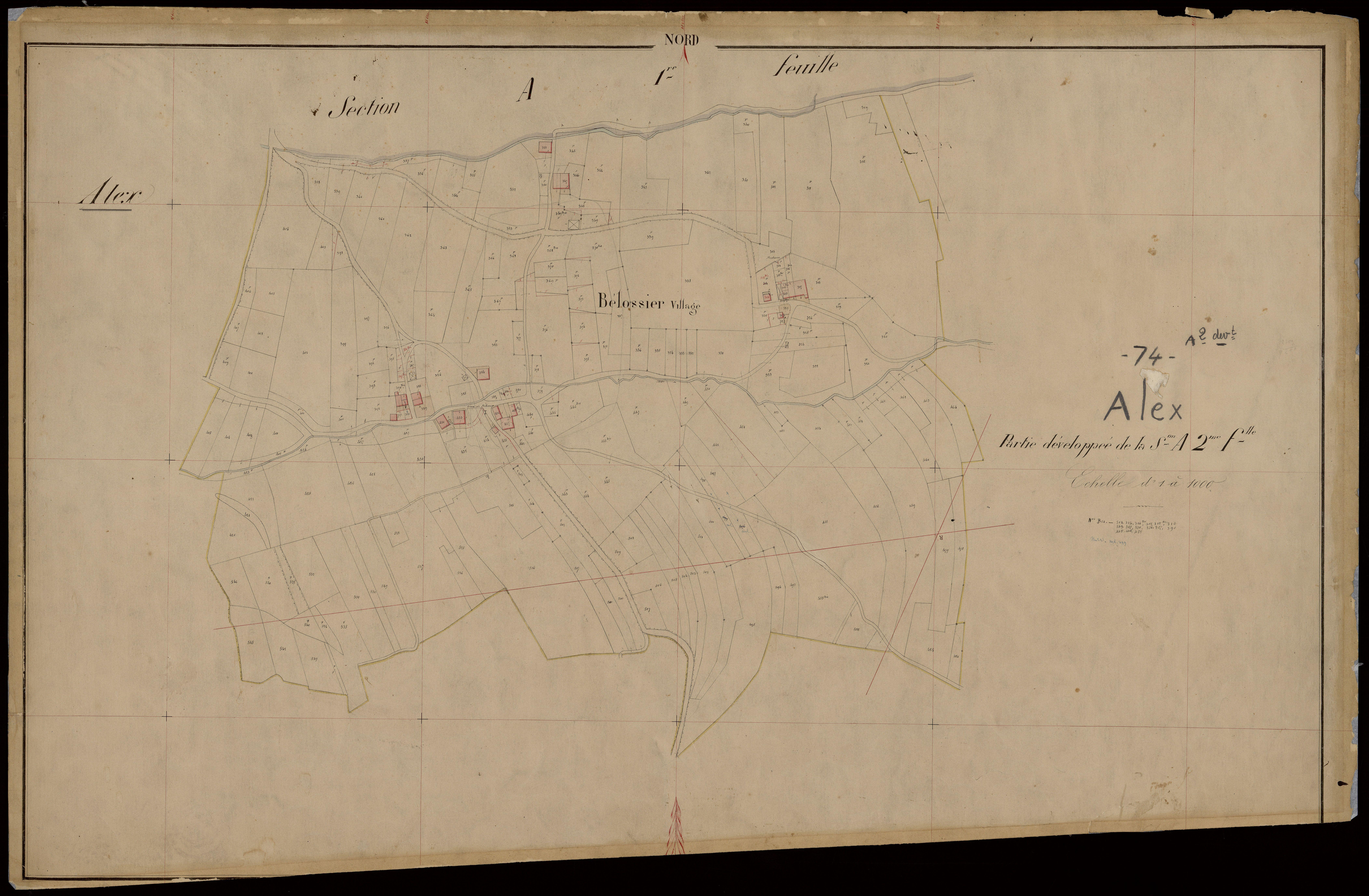 Section B : Du Bourg - 1866