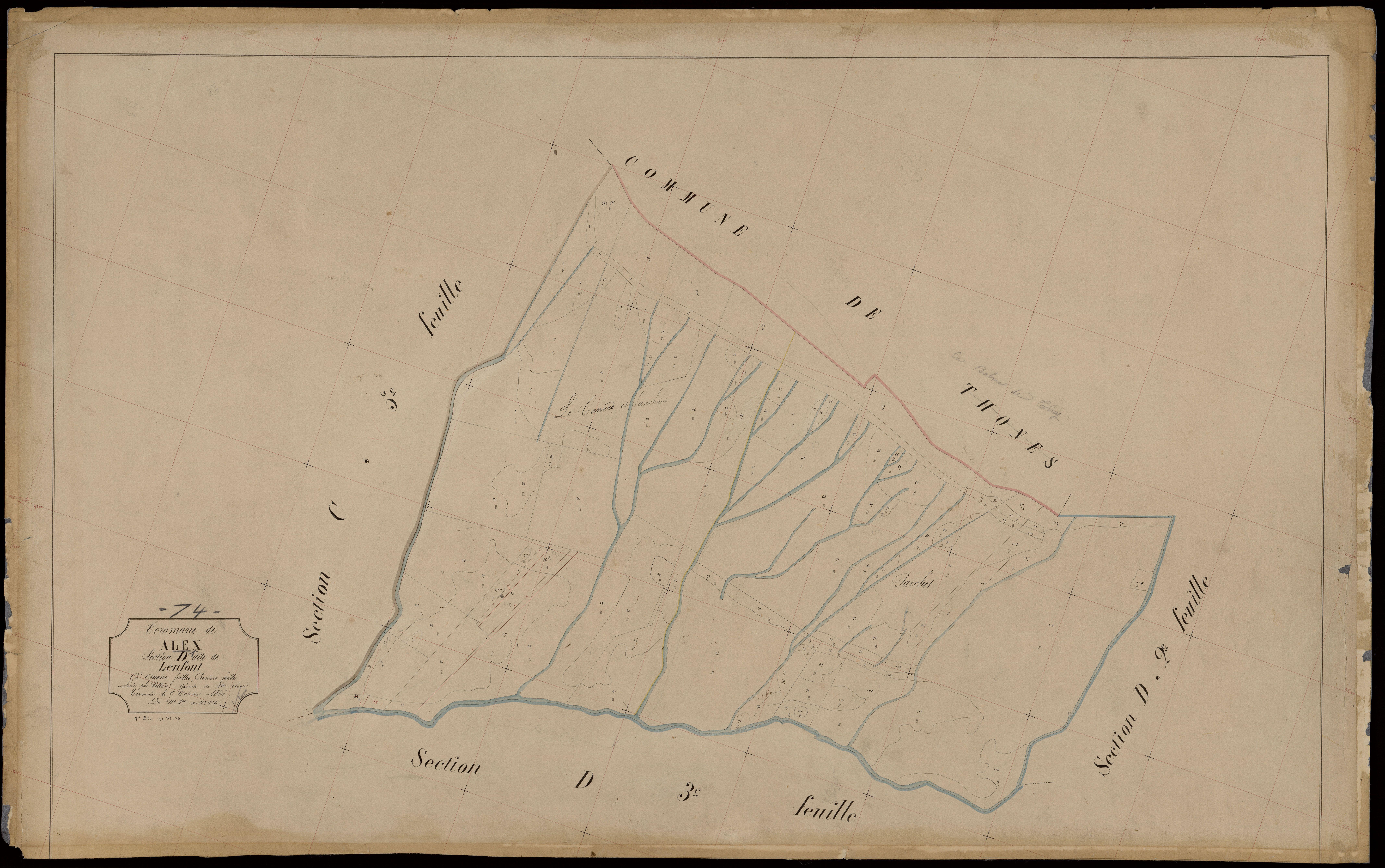 3 P 3 2170 - Feuille n° 2, parcelles n° 117 à 19 -