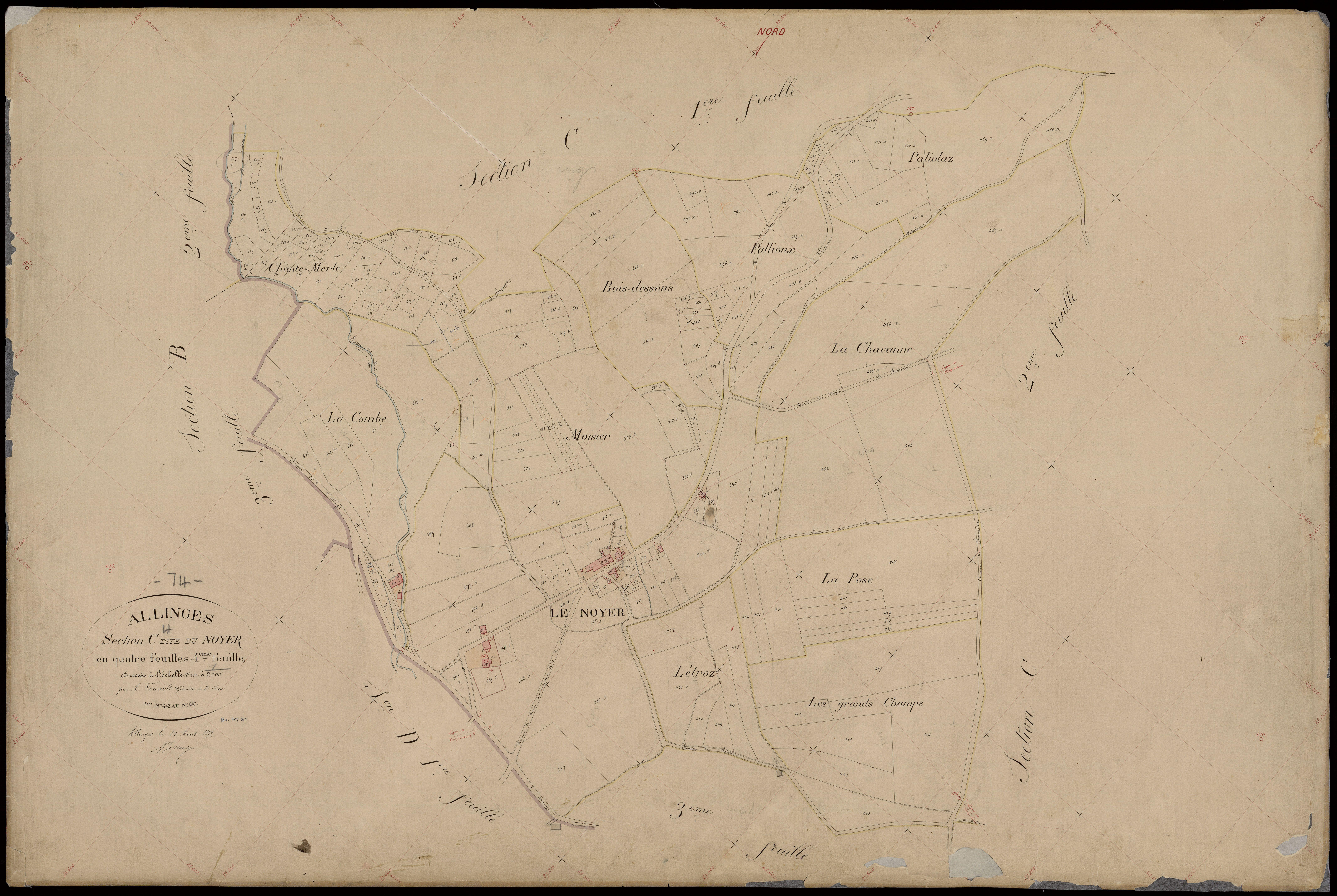 Section D : Les Châteaux-Vieux - 1872