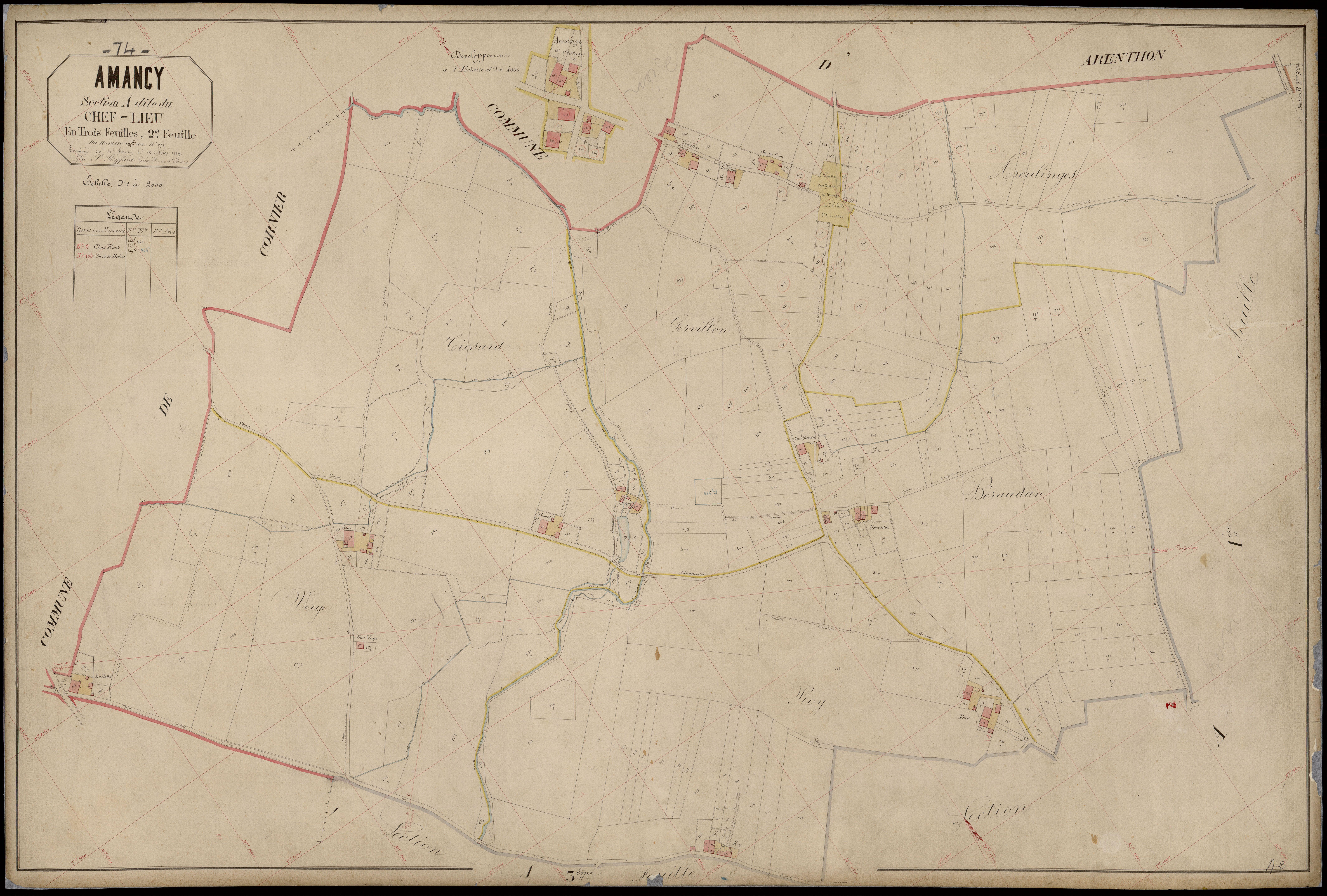 3 P 3 2234 - Feuille n° 3, parcelles n° 73 à 861 - 20 octobre 1869