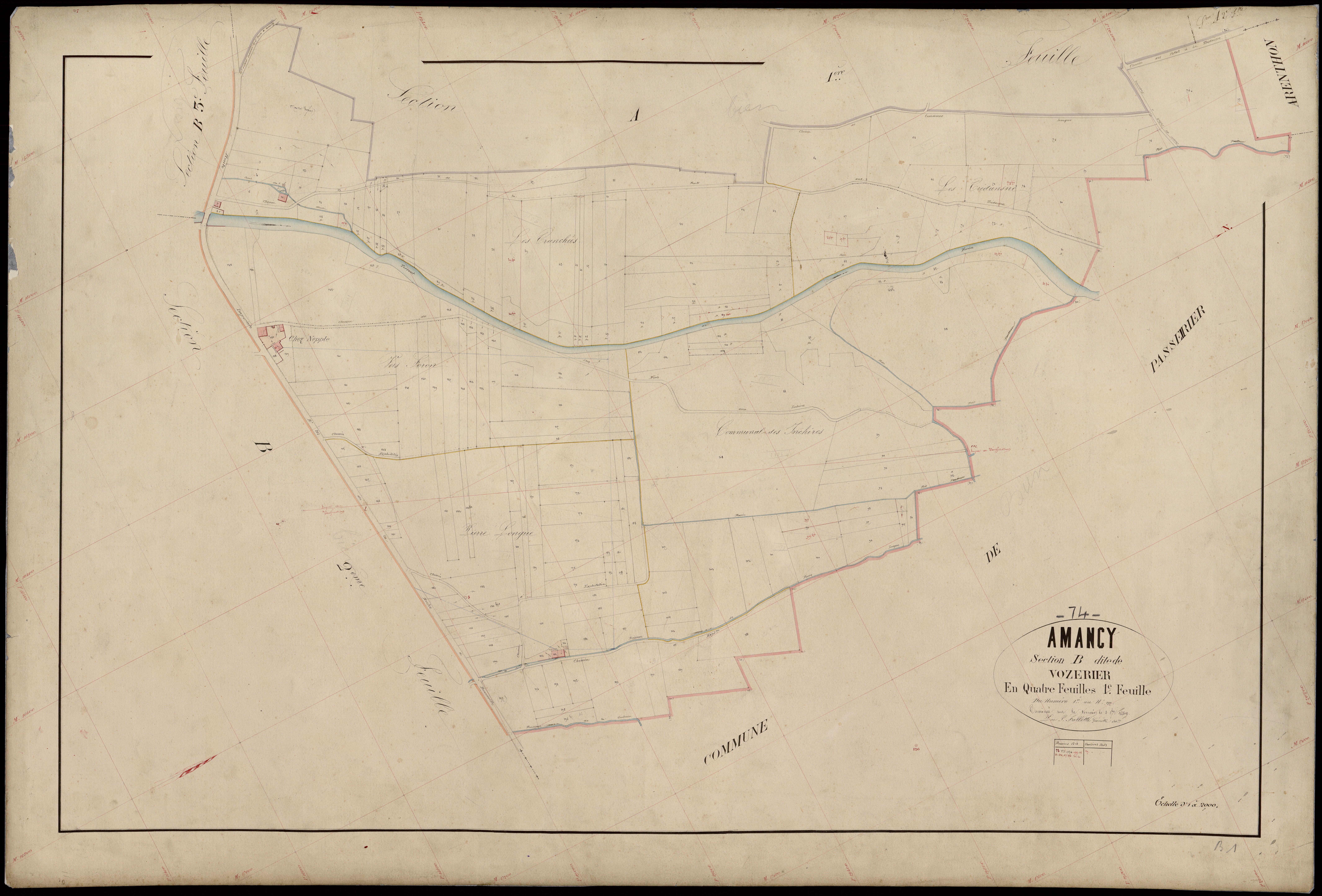 3 P 3 2236 - Feuille n° 2, parcelles n° 198 à 97 - 10 octobre 1869