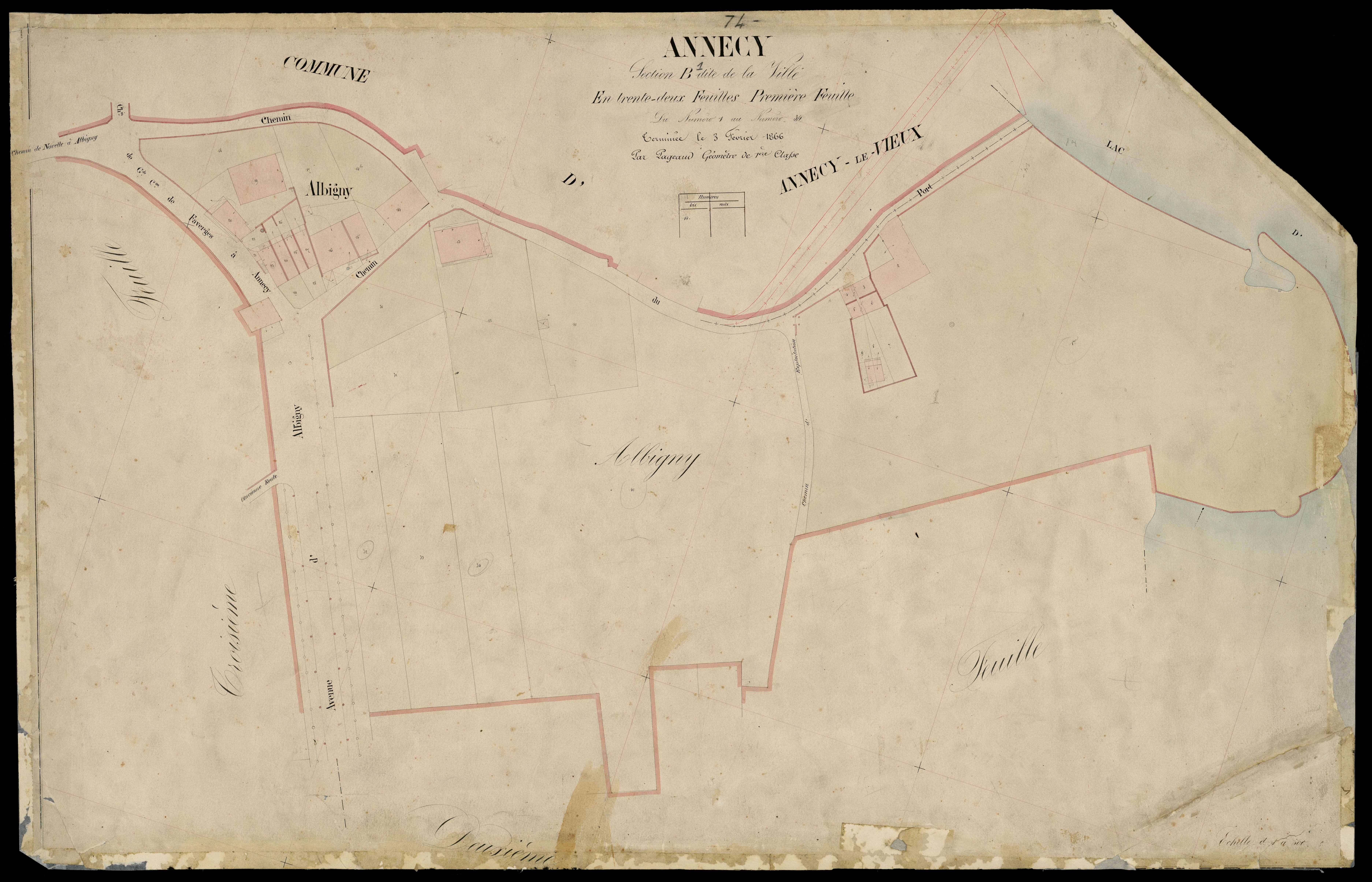 3 P 3 2260 - Feuille n° 2, parcelles n° 3 à 4 - 3 février 1866