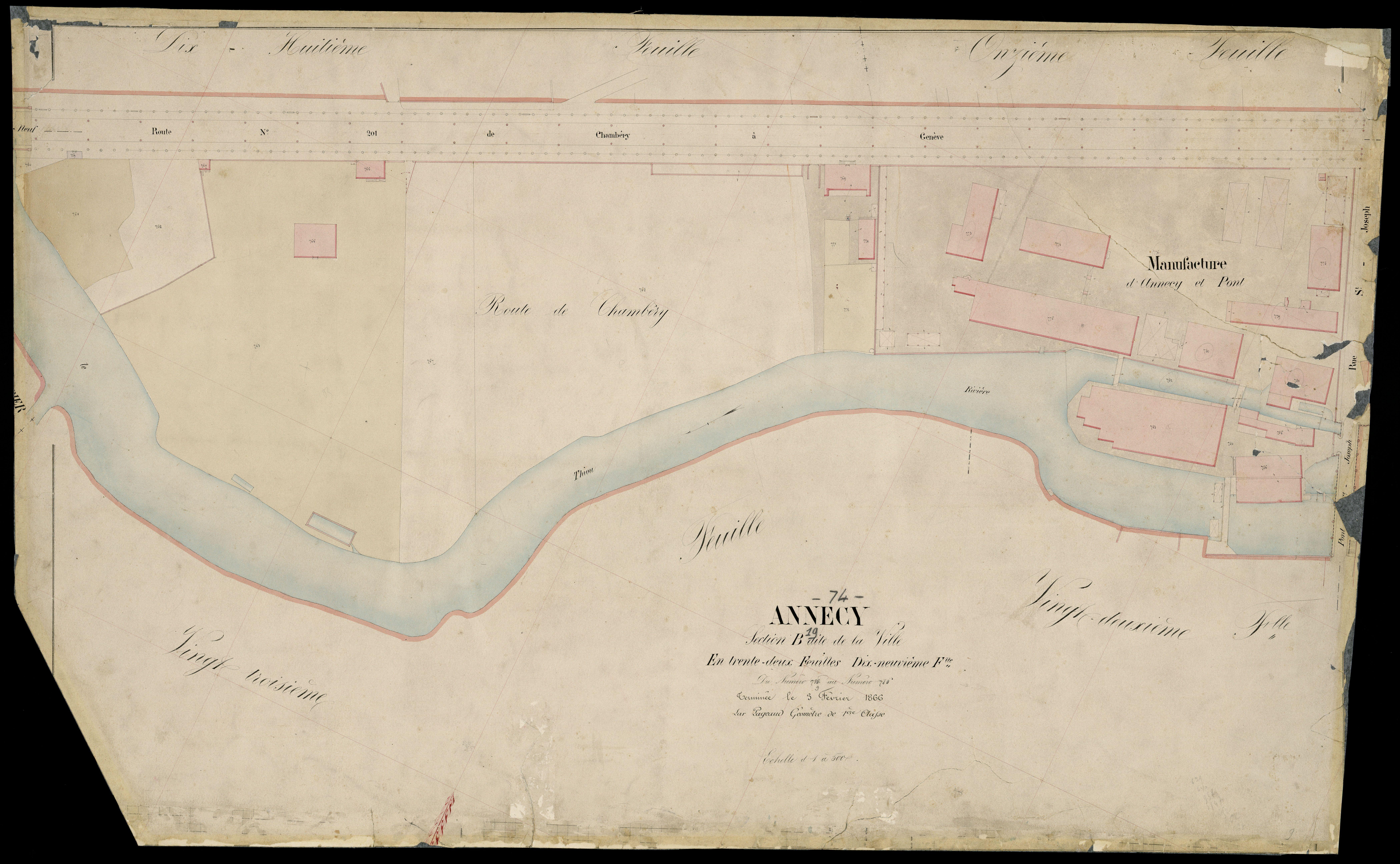 3 P 3 2278 - Feuille n° 20, parcelles n° 787 à 1139 - 3 février 1866