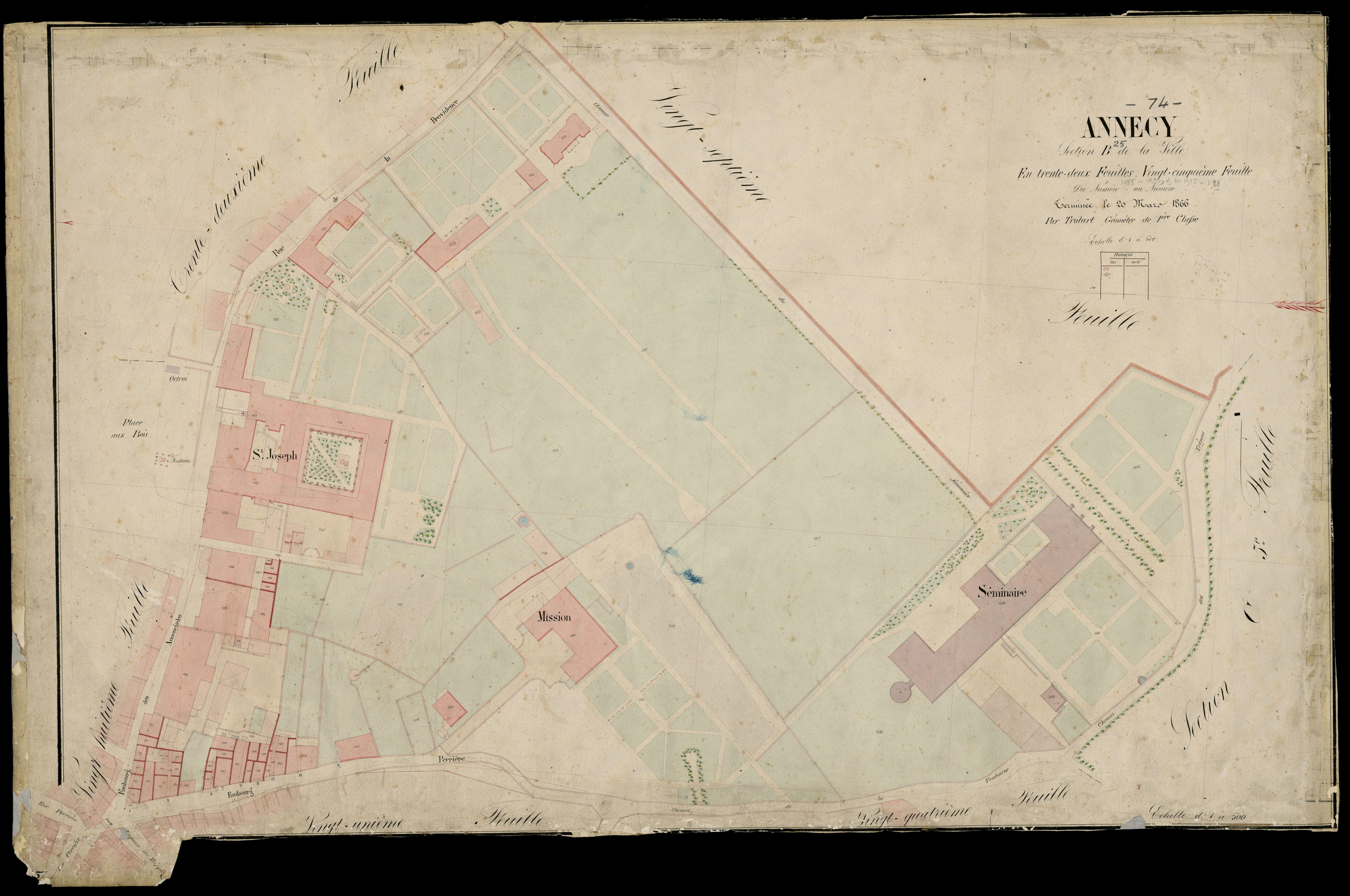 3 P 3 2284 - Feuille n° 26, parcelles n° 1493 à 107 et 201 à 2018 - 20 mars 1866