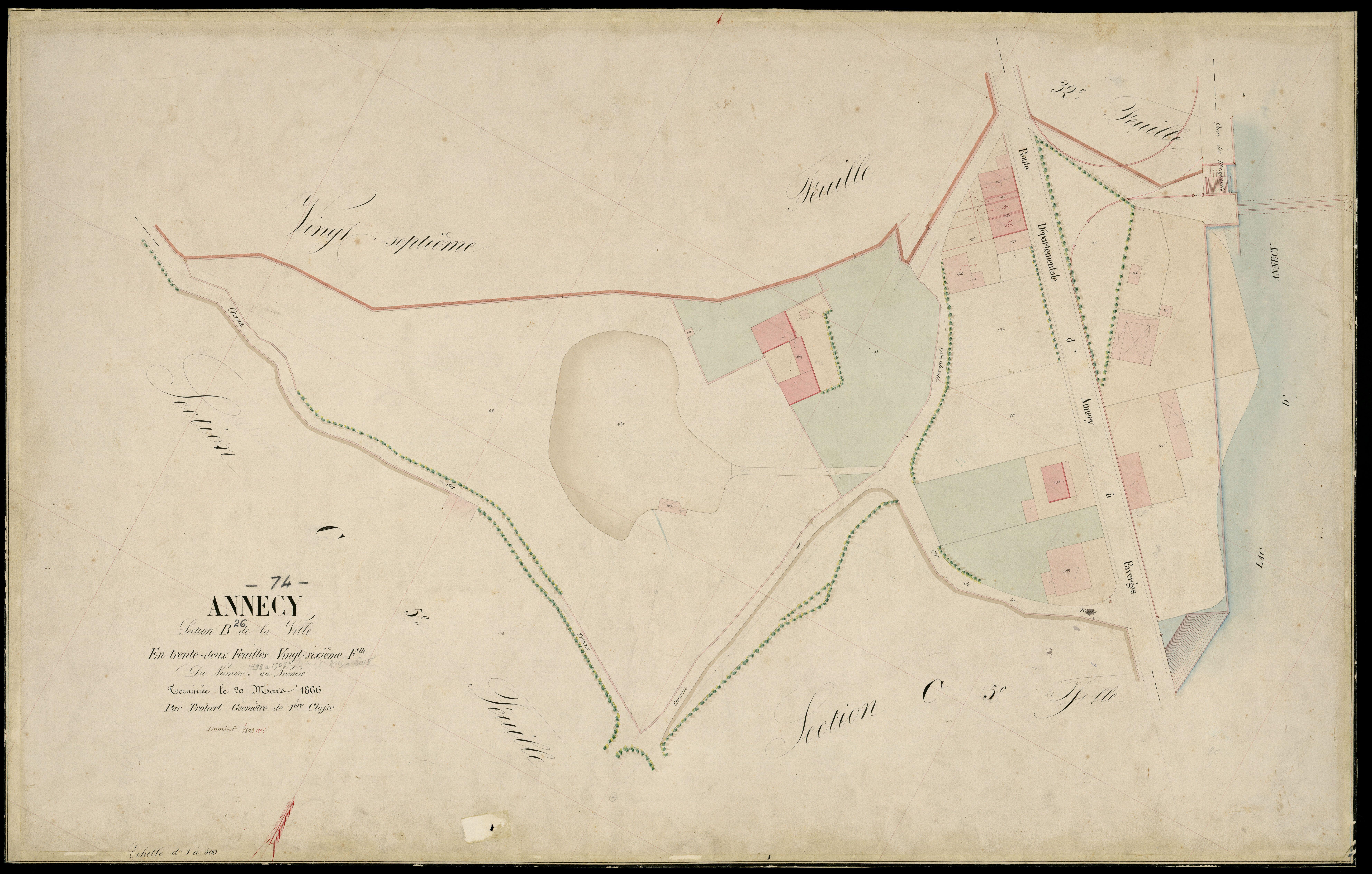 3 P 3 2285 - Feuille n° 27, parcelles n° 108 à 116 - 20 mars 1866