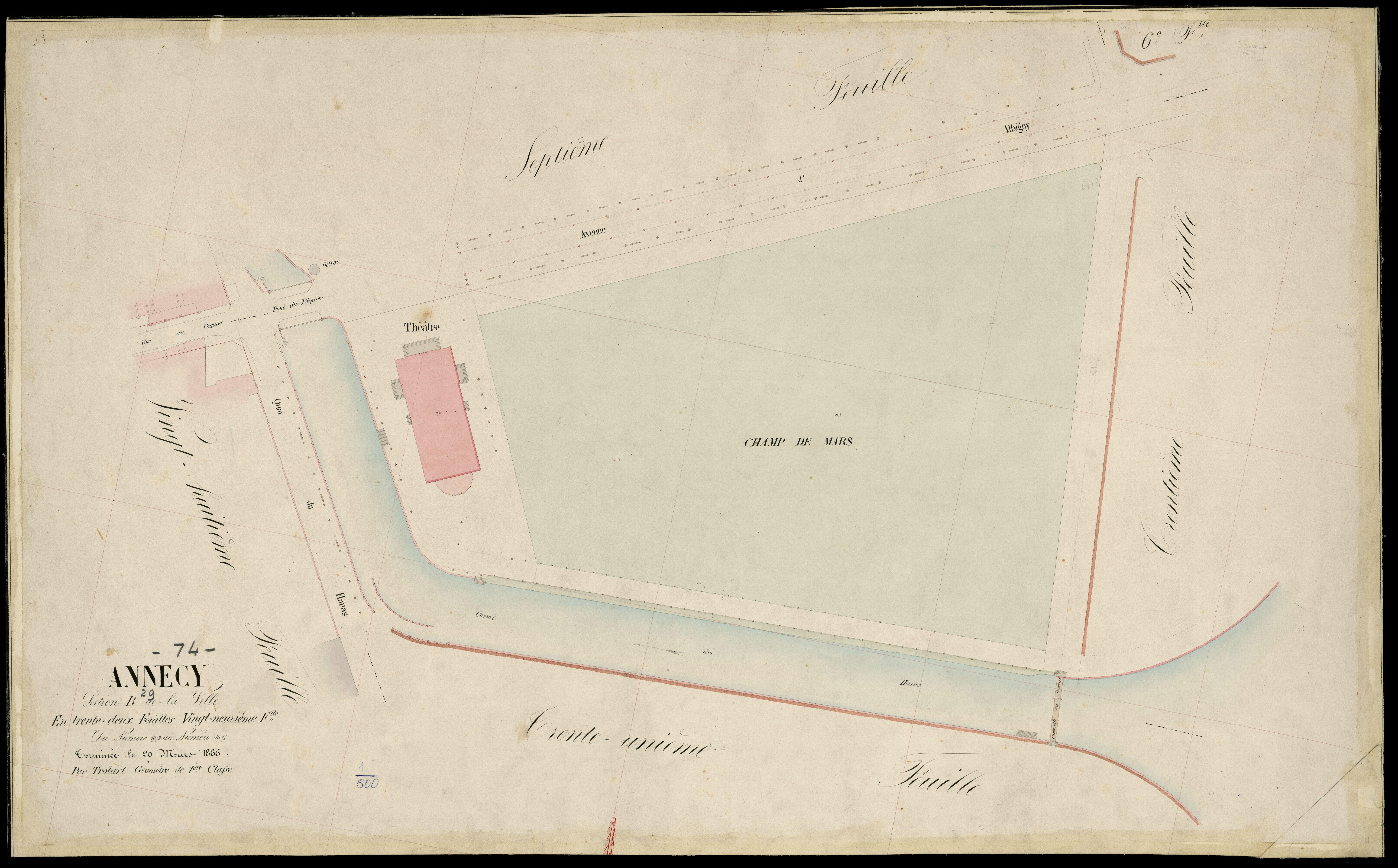 3 P 3 2288 - Feuille n° 30, parcelles n° 1974 unique - 20 mars 1866