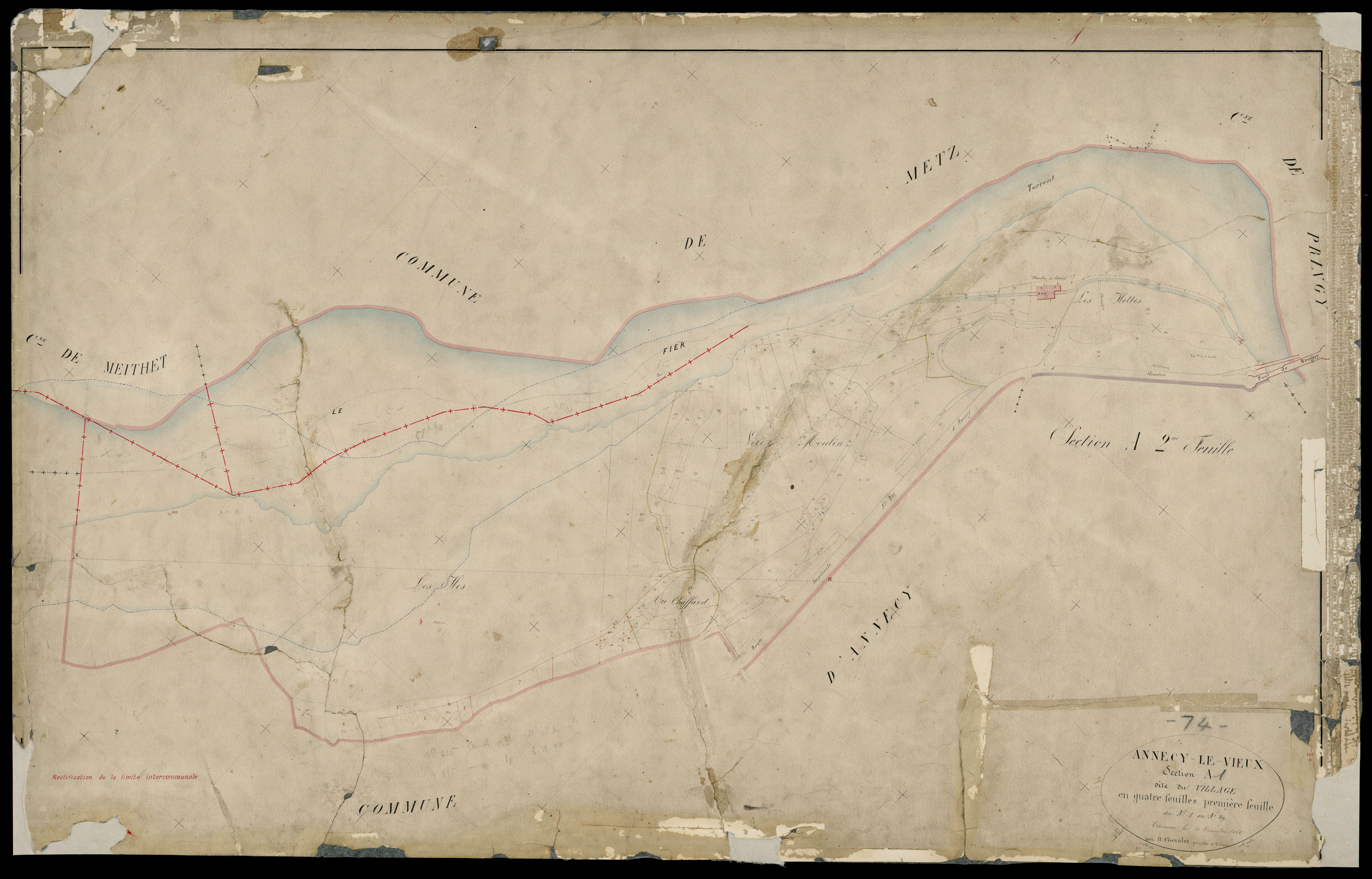 3 P 3 2299 - Feuille n° 2, parcelles n° 90 à 27 - 20 décembre 1866