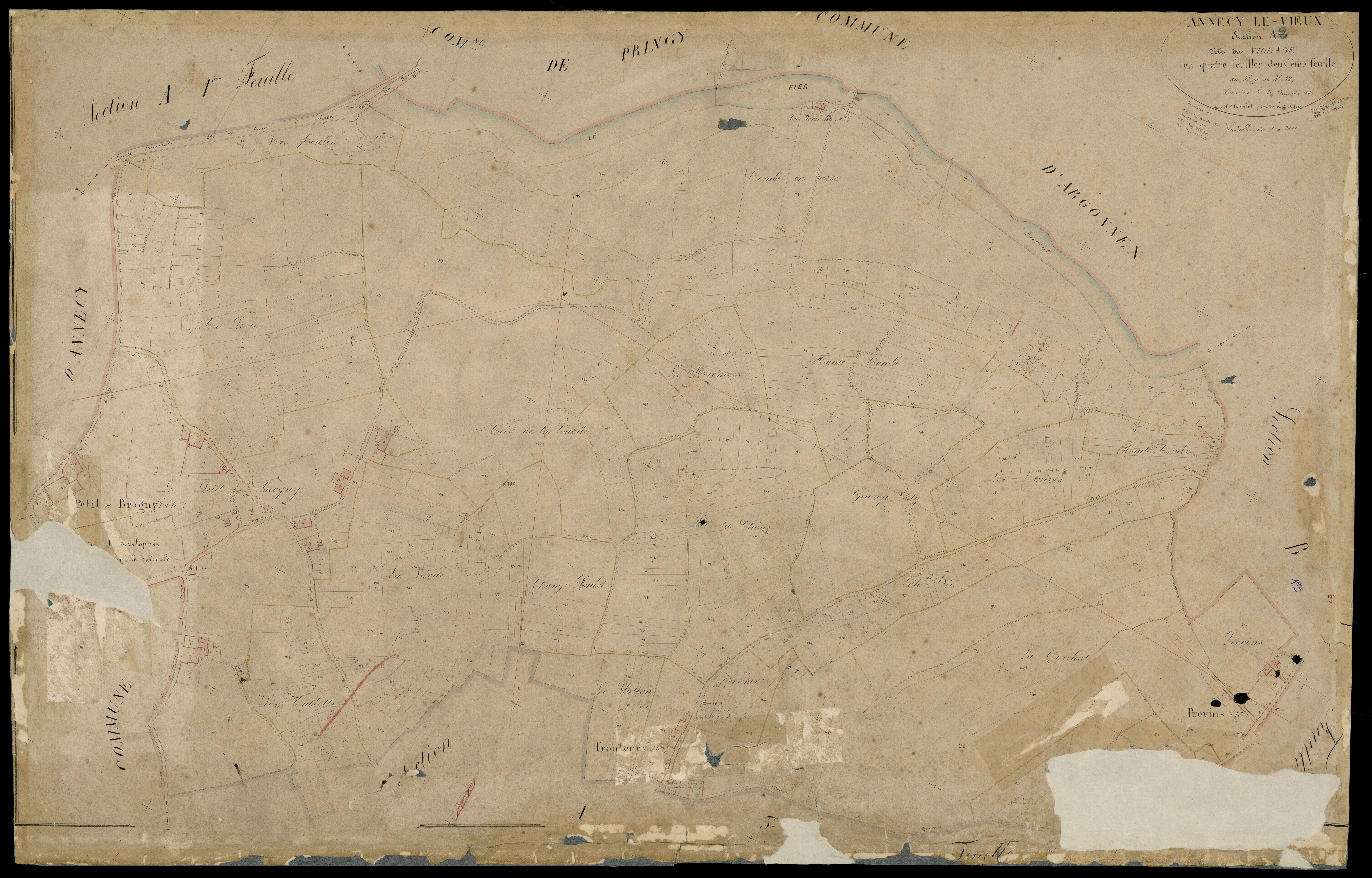 3 P 3 2300 - Feuille n° 3, parcelles n° 28 à 1041 - 20 décembre 1866