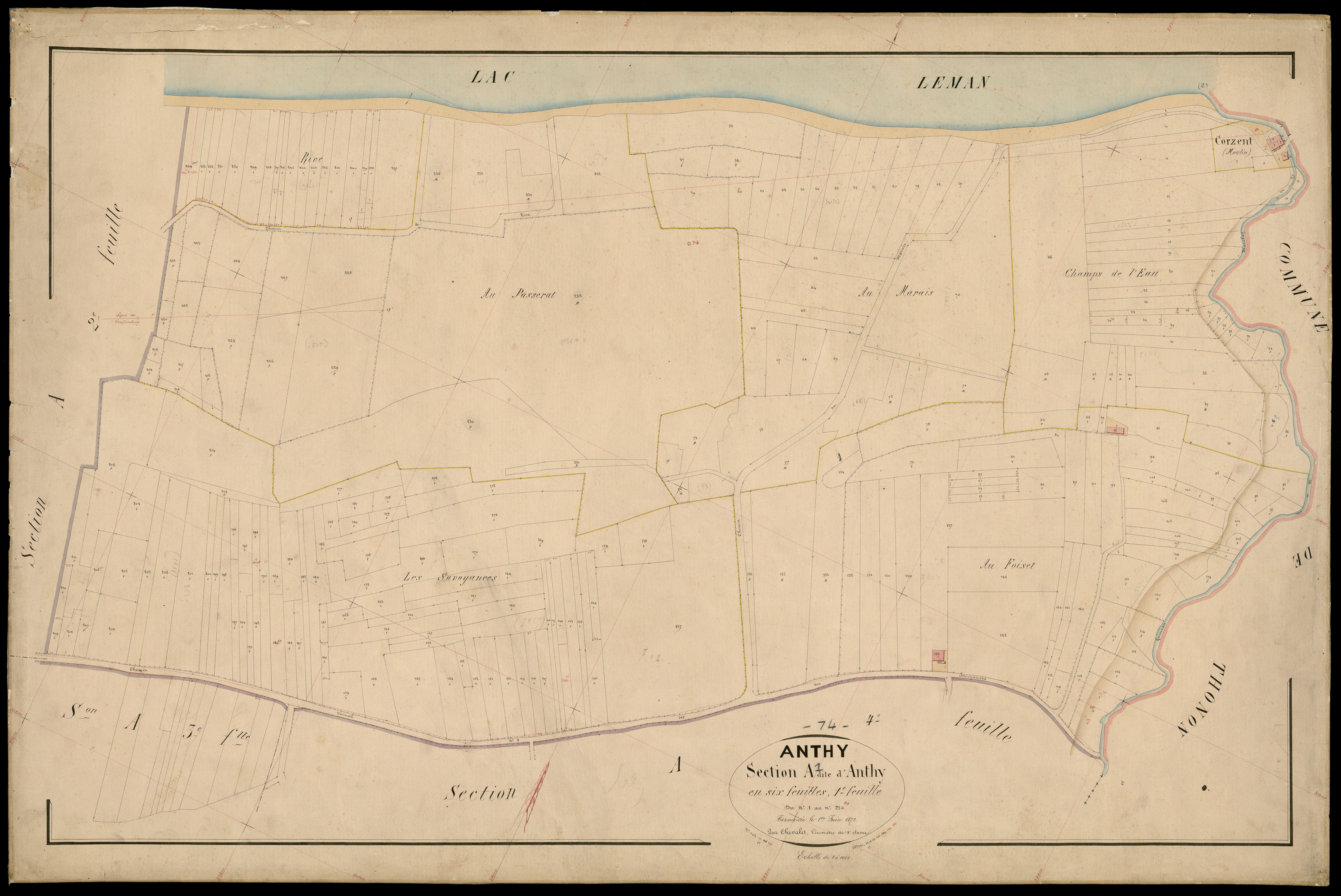 3 P 3 2336 - Feuille n° 2, parcelles n° 2 à 30 - 1er juin 1872