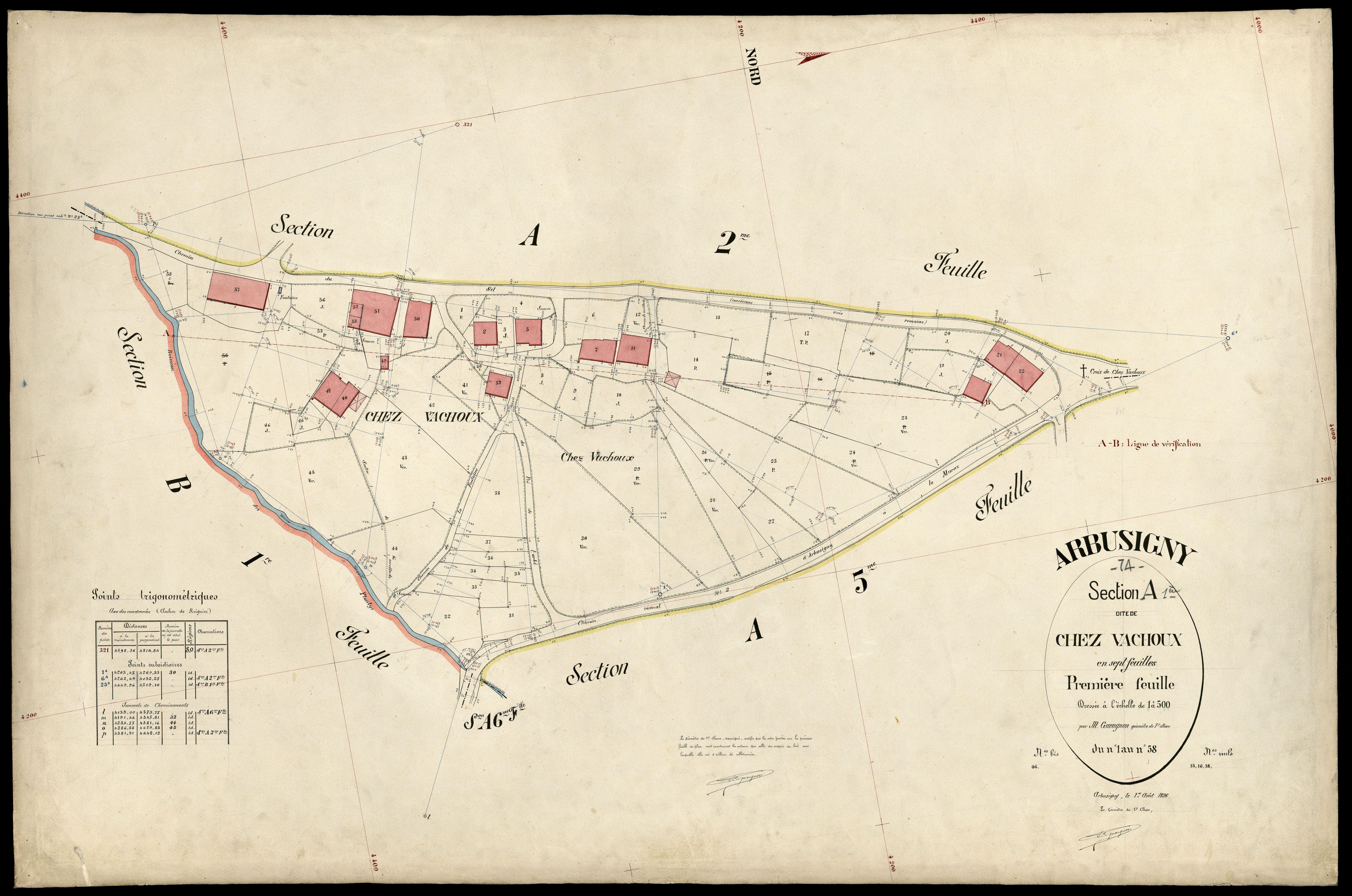 3 P 3 2401 - Feuille n° 2, parcelles n° 9 à 161 - 17 août 1896