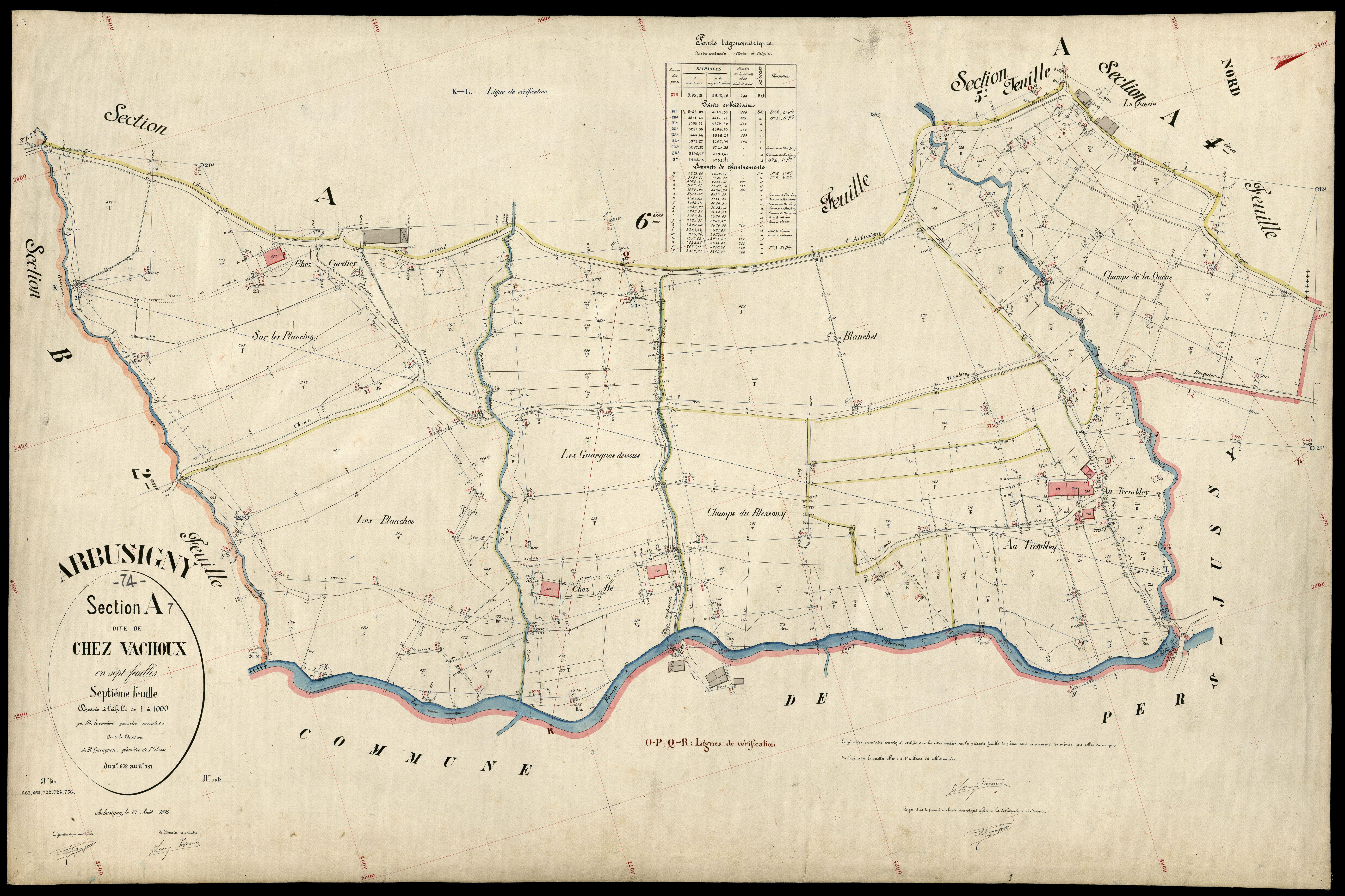 Section B : Chef-lieu - 1896