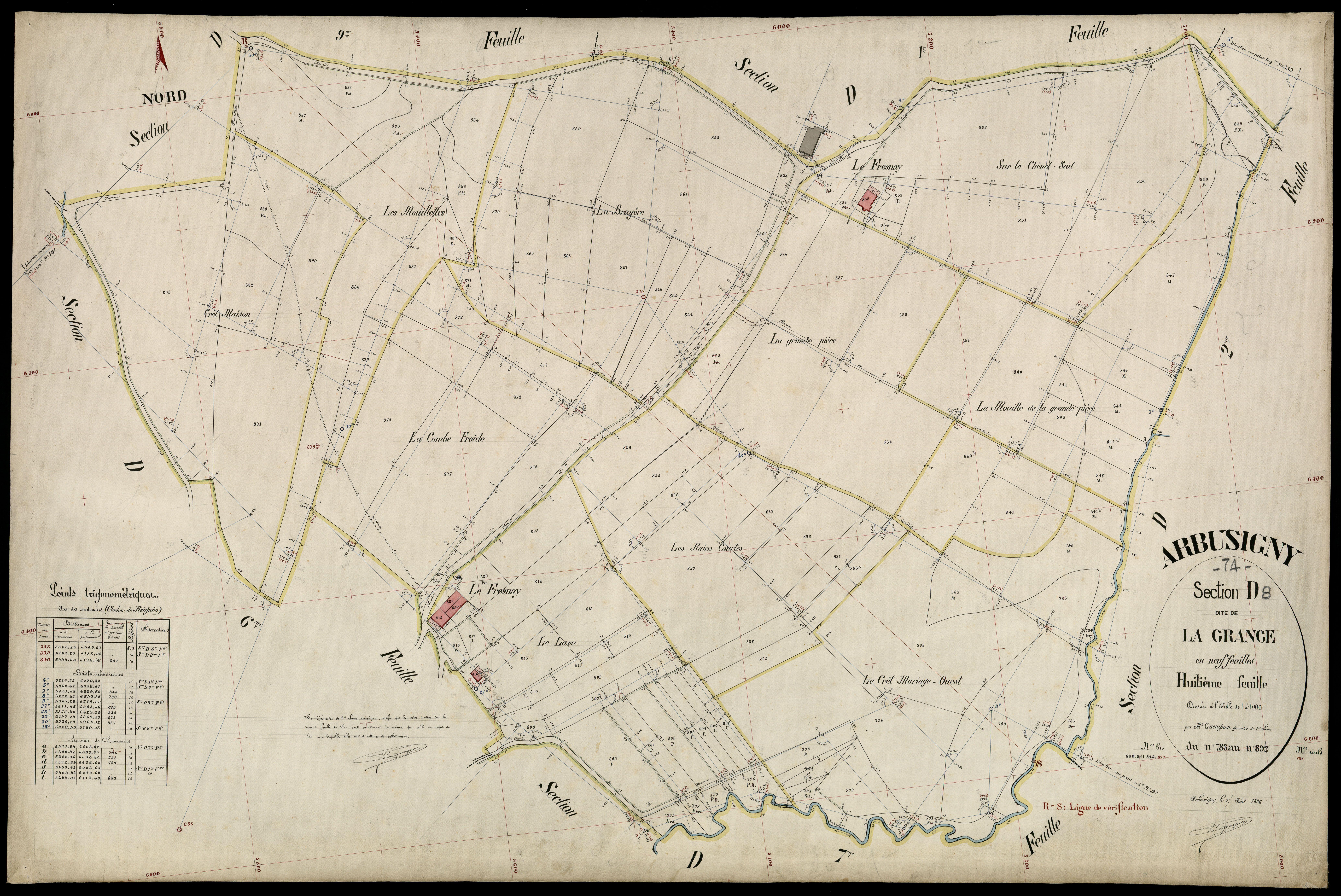 3 P 3 2431 - Feuille n° 9, parcelles n° 893 à 946 - 17 août 1896