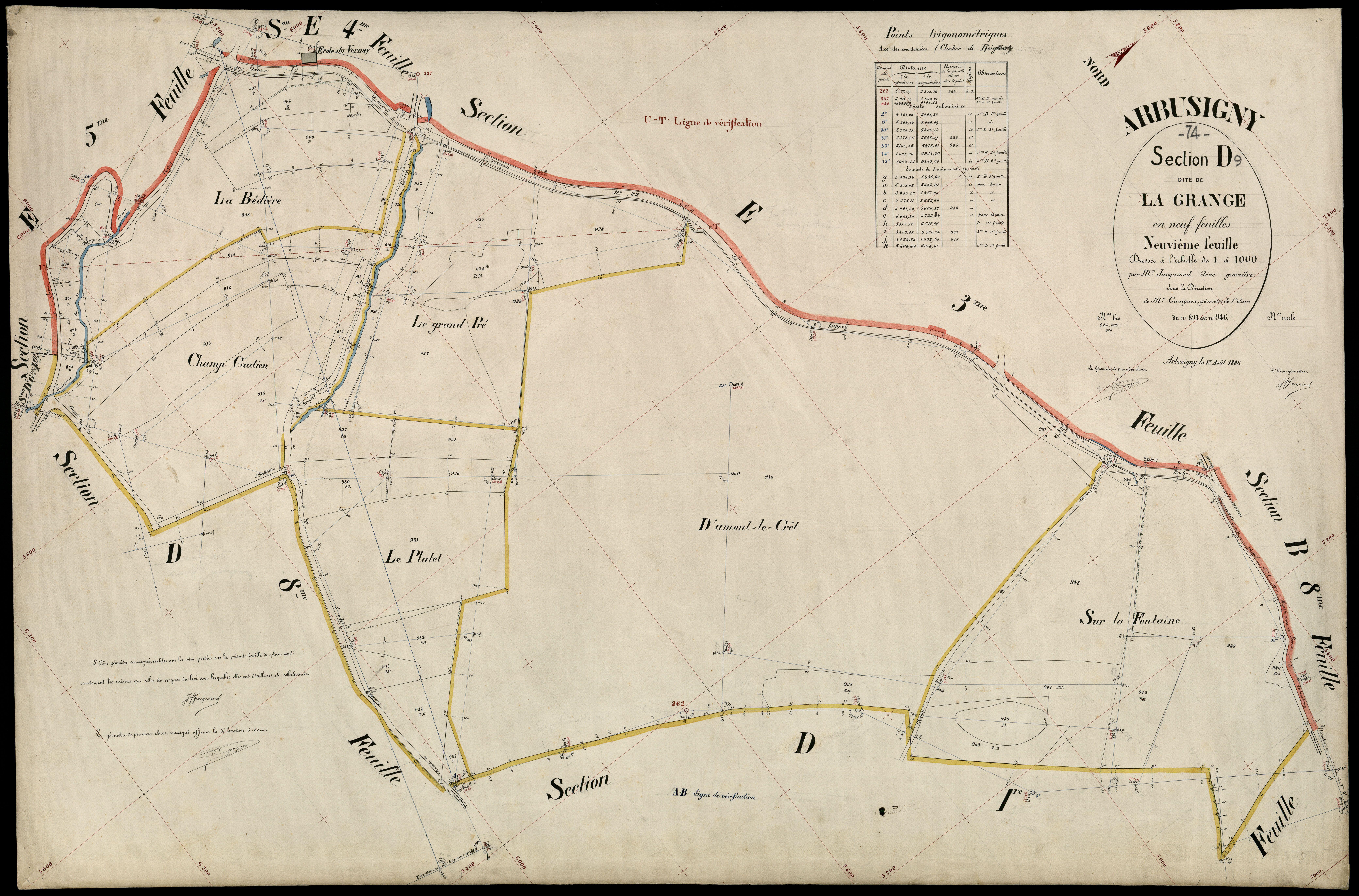 Section E : Vernay - 1896