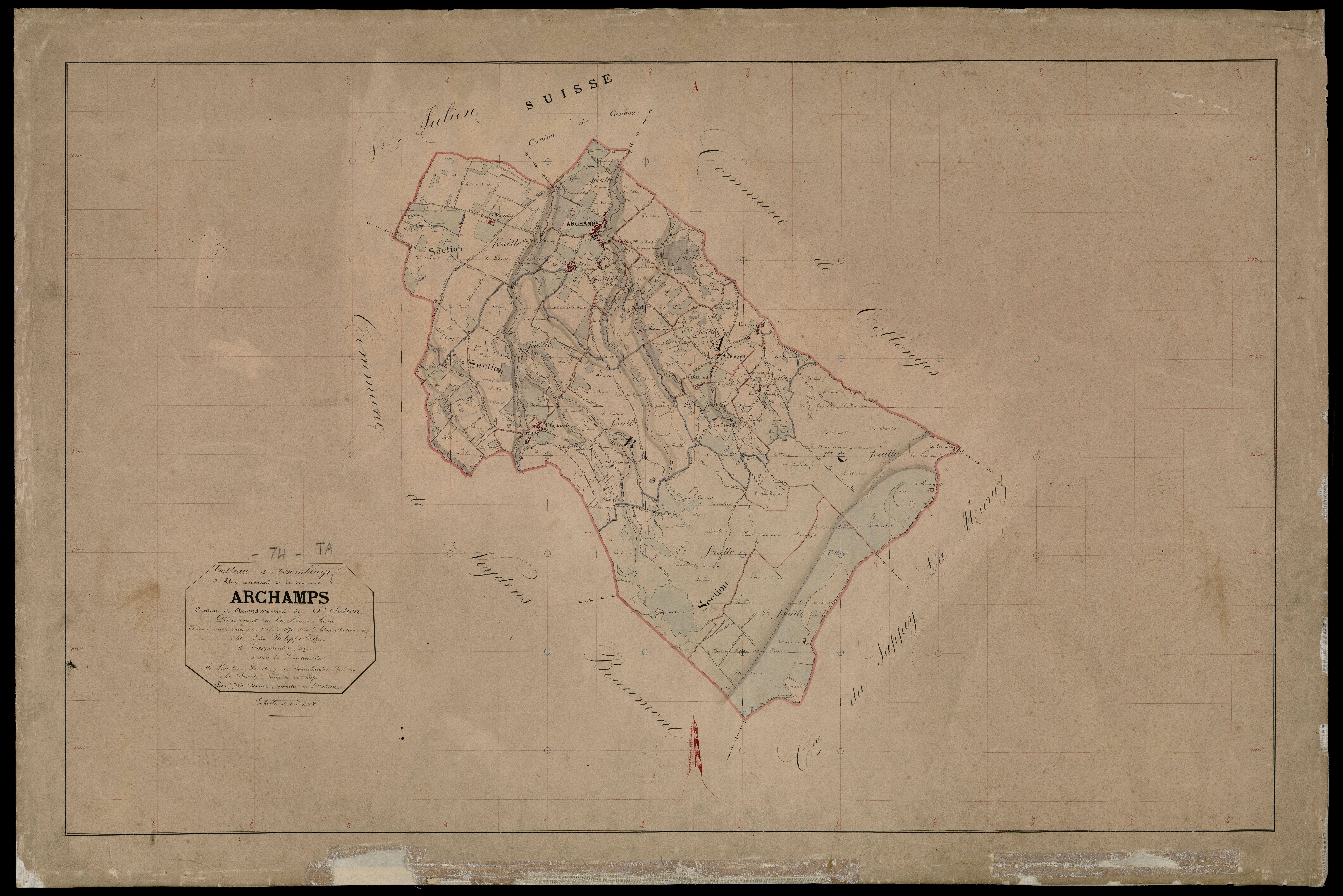 Plan parcellaire - 1870-1871