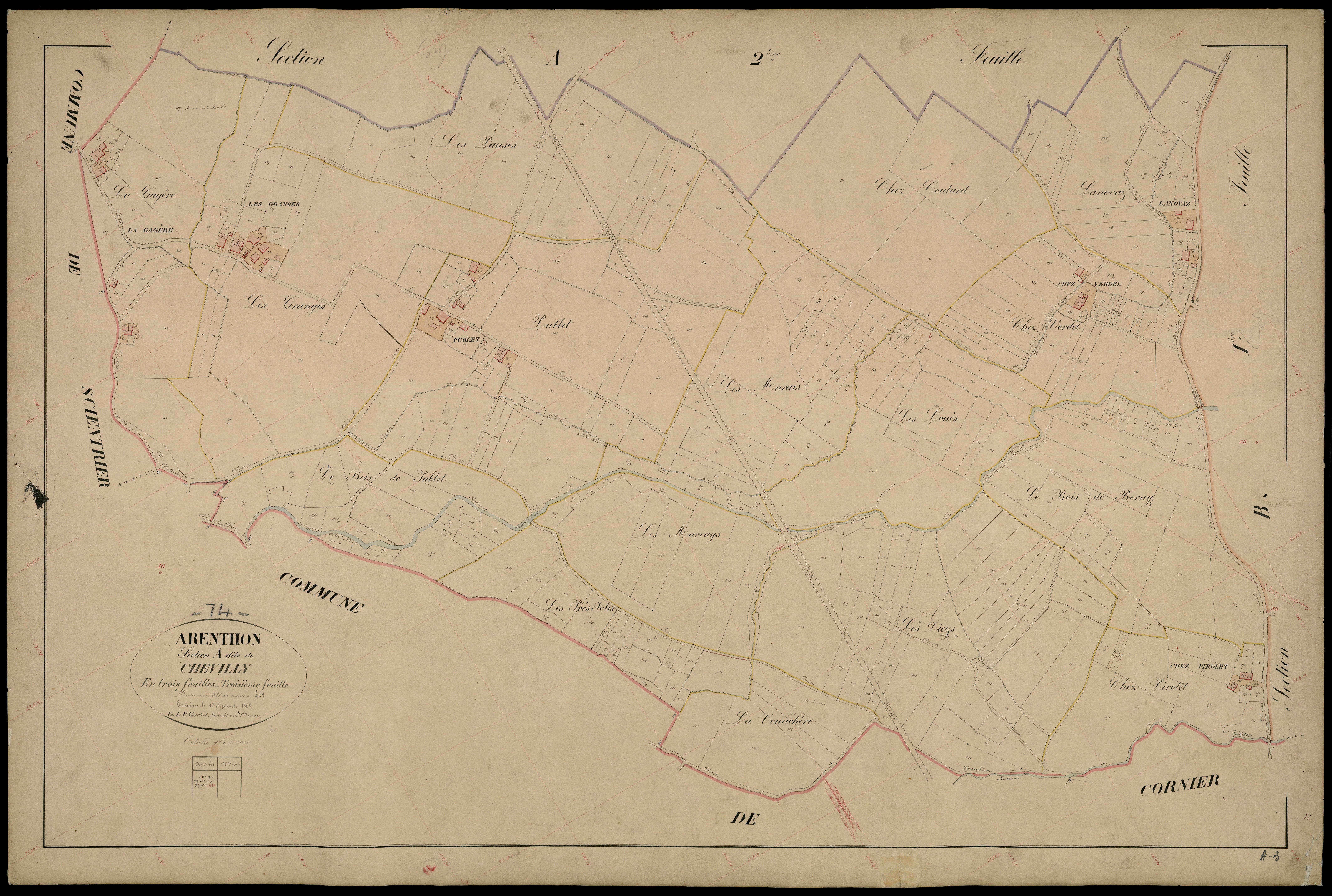 Section B : Fessy - 1869