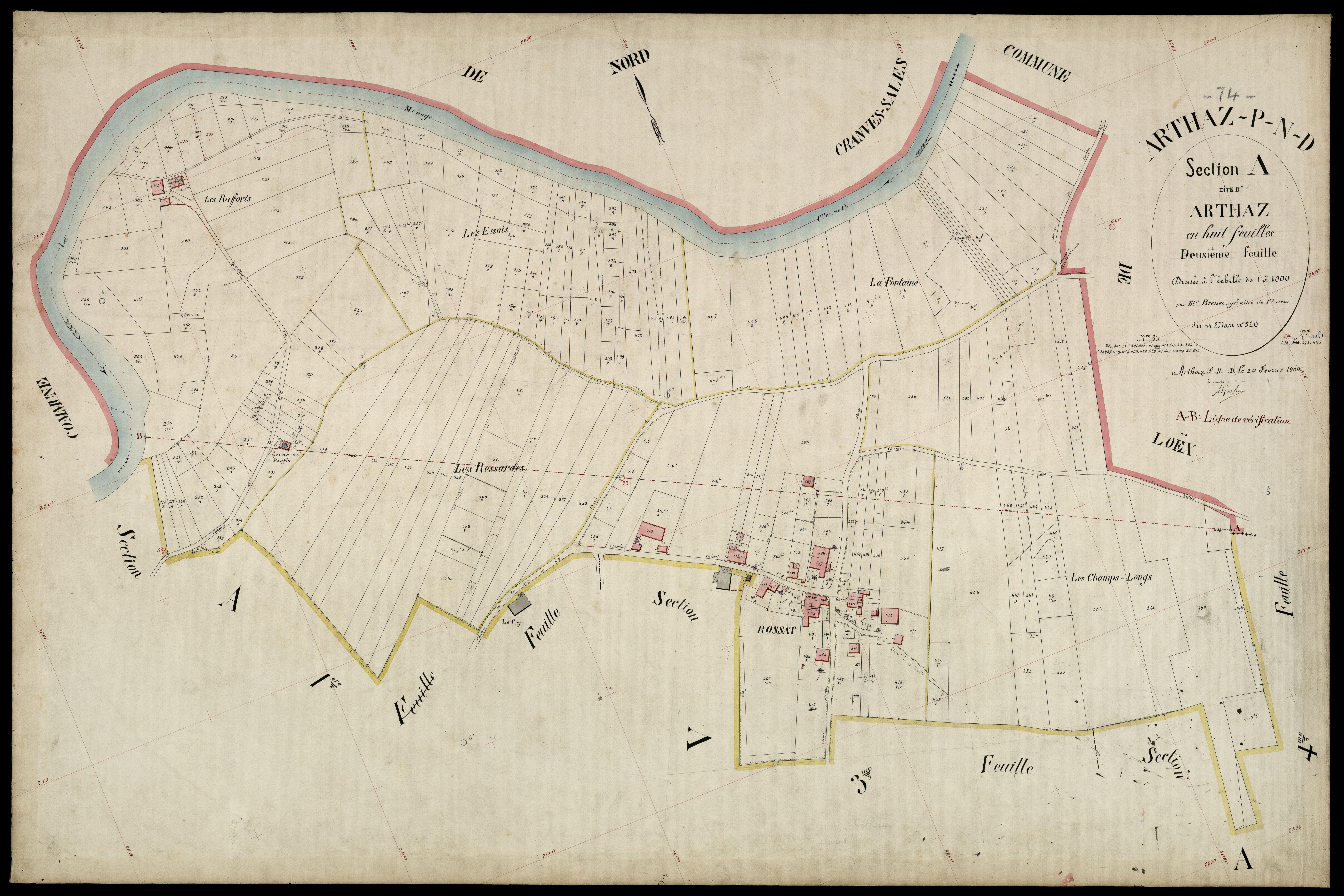 3 P 3 2493 - Feuille n° 3, parcelles n° 21 à 69 - 20 février 1900