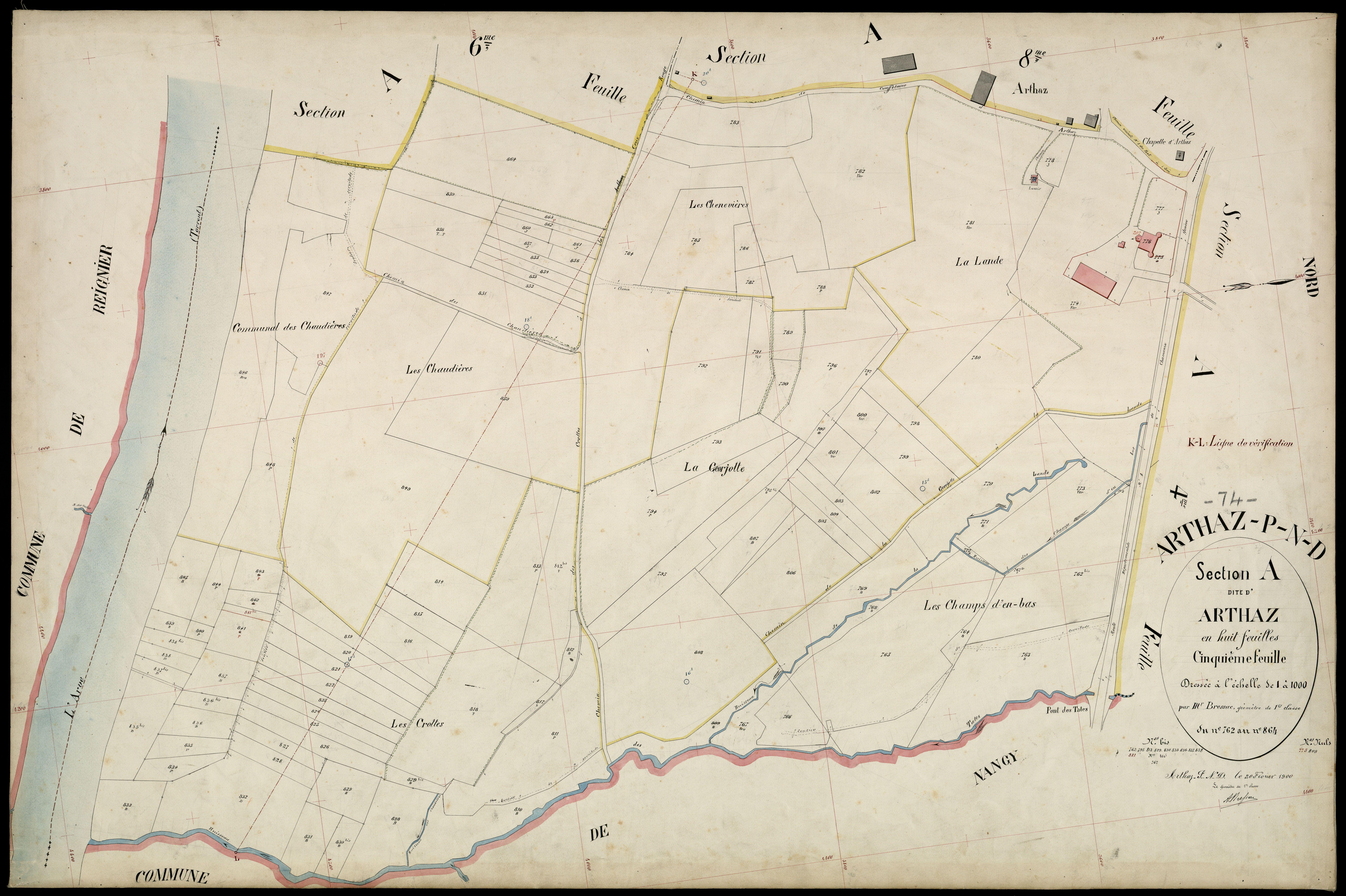 3 P 3 2496 - Feuille n° 6, parcelles n° 86 à 913 - 20 février 1900