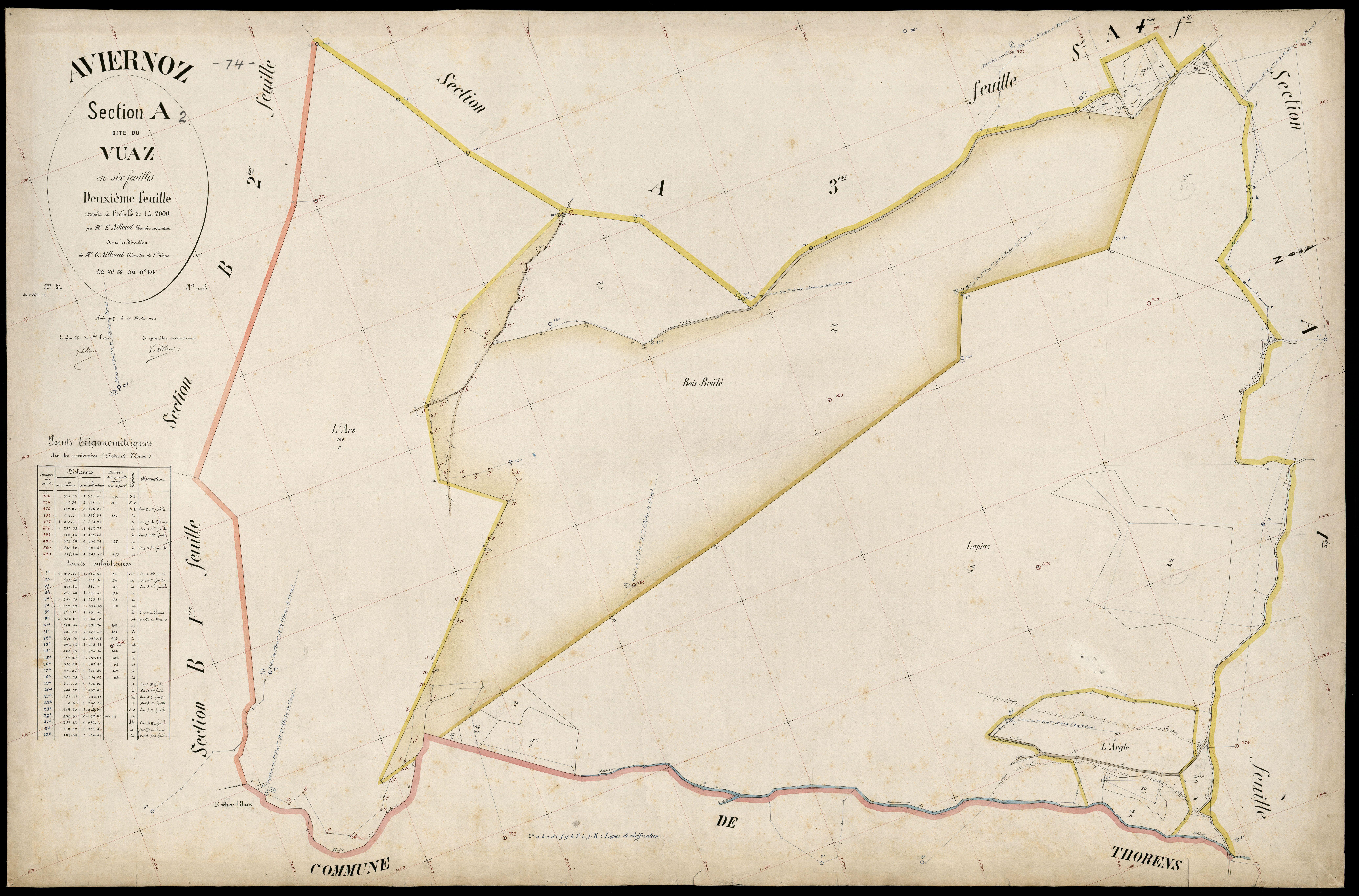 3 P 3 2510 - Feuille n° 3, parcelles n° 10 à 26 - 13 février 1905