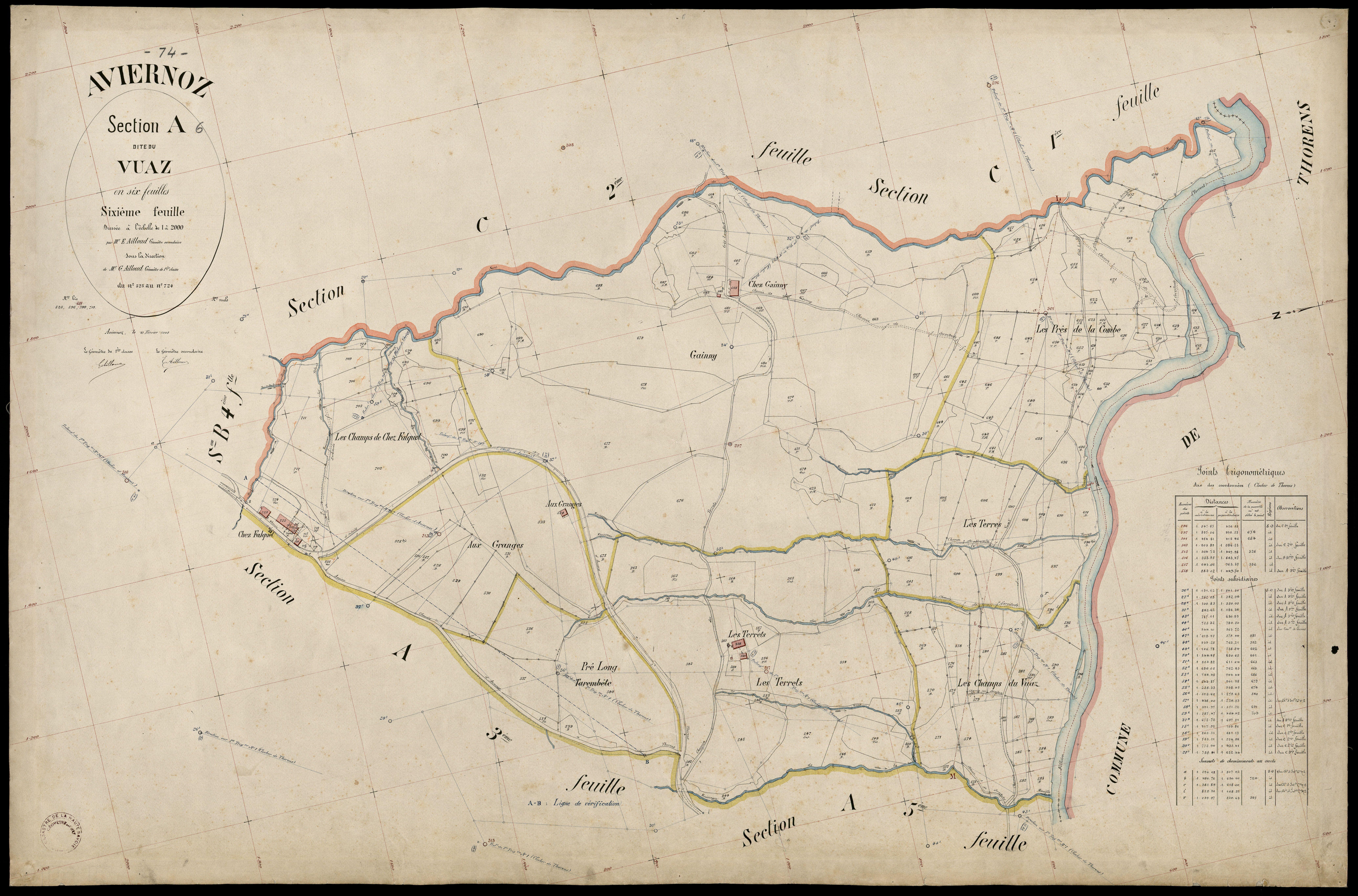 Section B : Chef-lieu - 1905