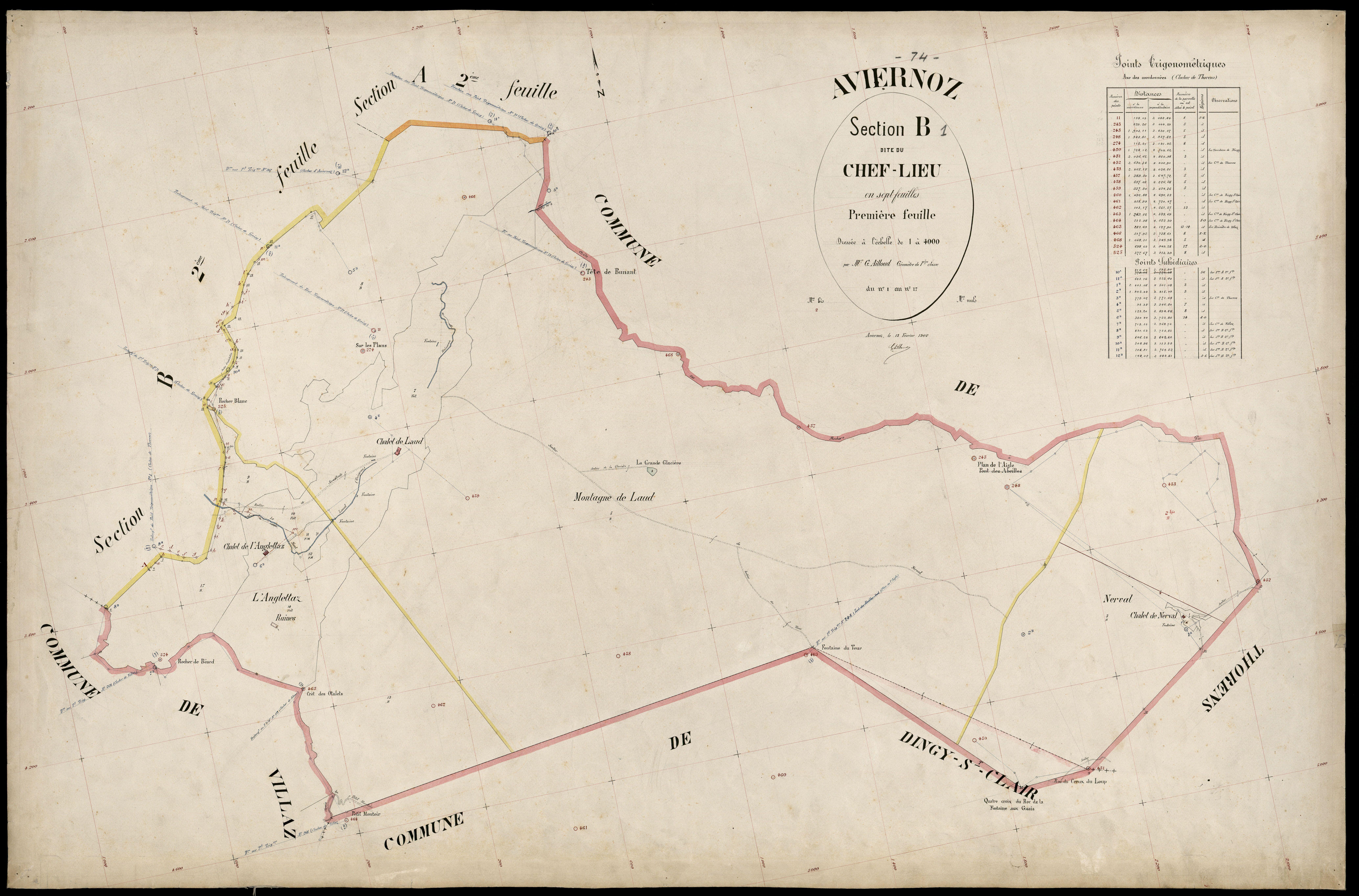 3 P 3 2515 - Feuille n° 2, parcelles n° 18 à 30 - 13 février 1905