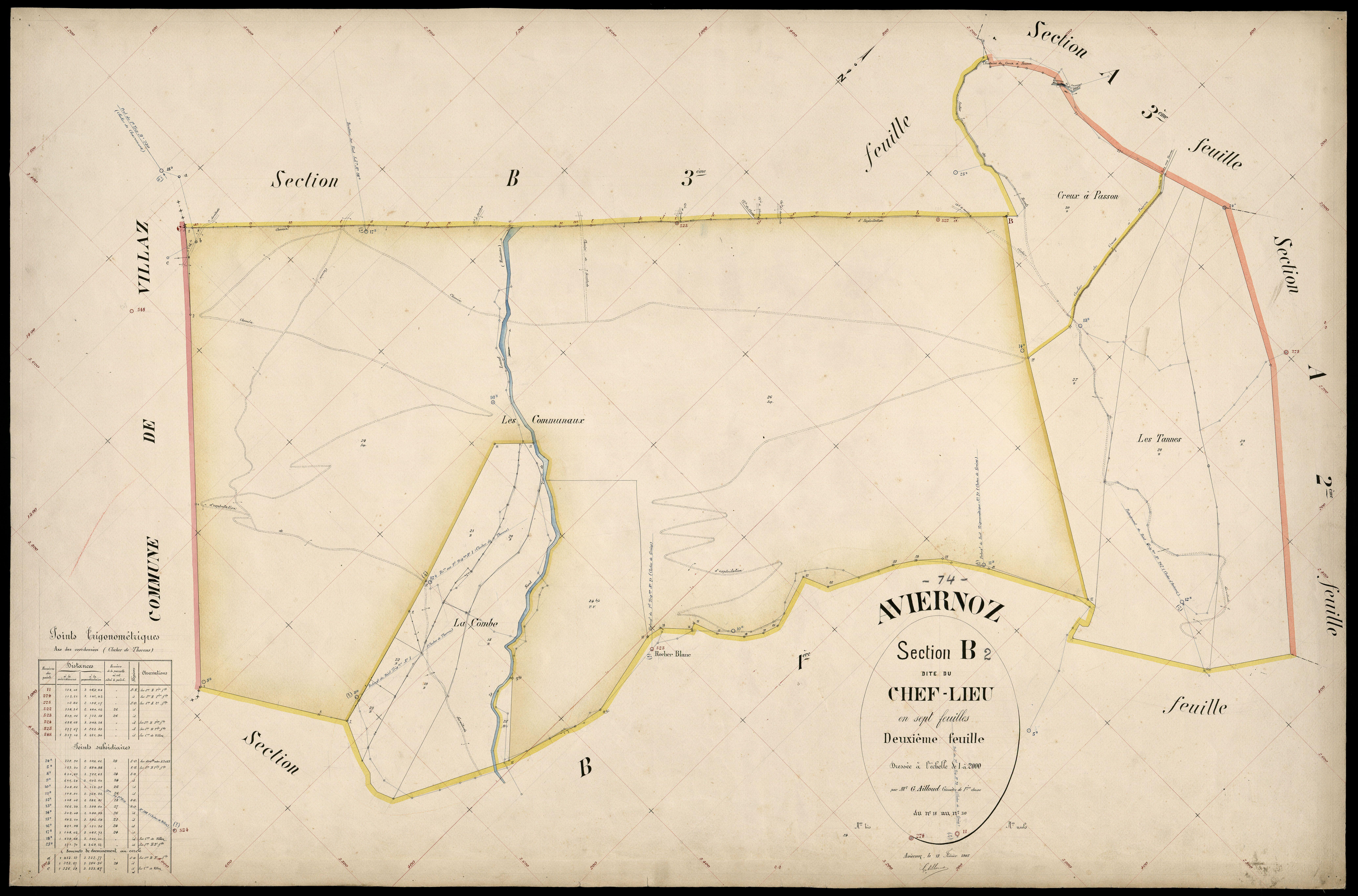 3 P 3 2516 - Feuille n° 3, parcelles n° 31 à 269 - 13 février 1905