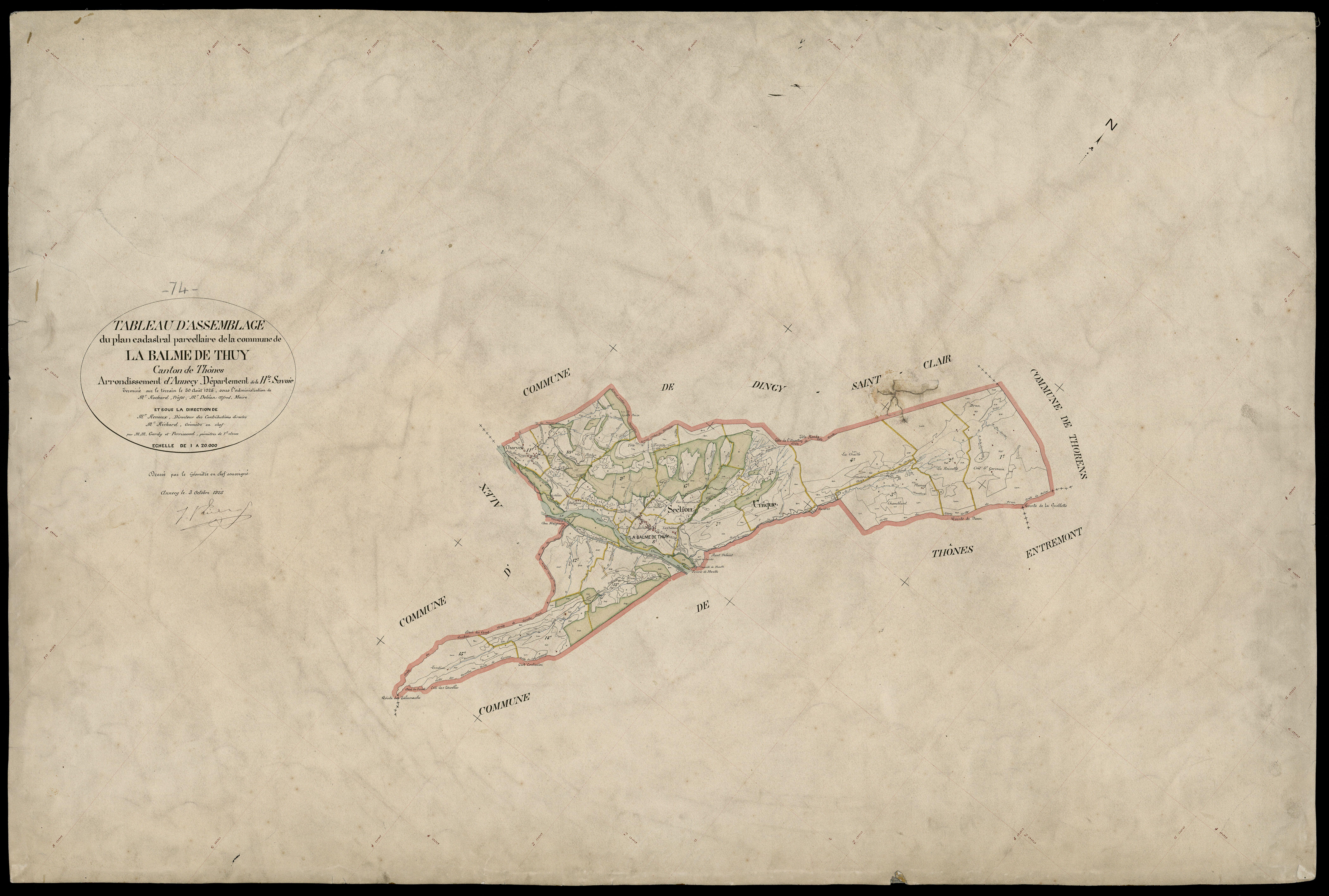 Plan parcellaire - 1925
