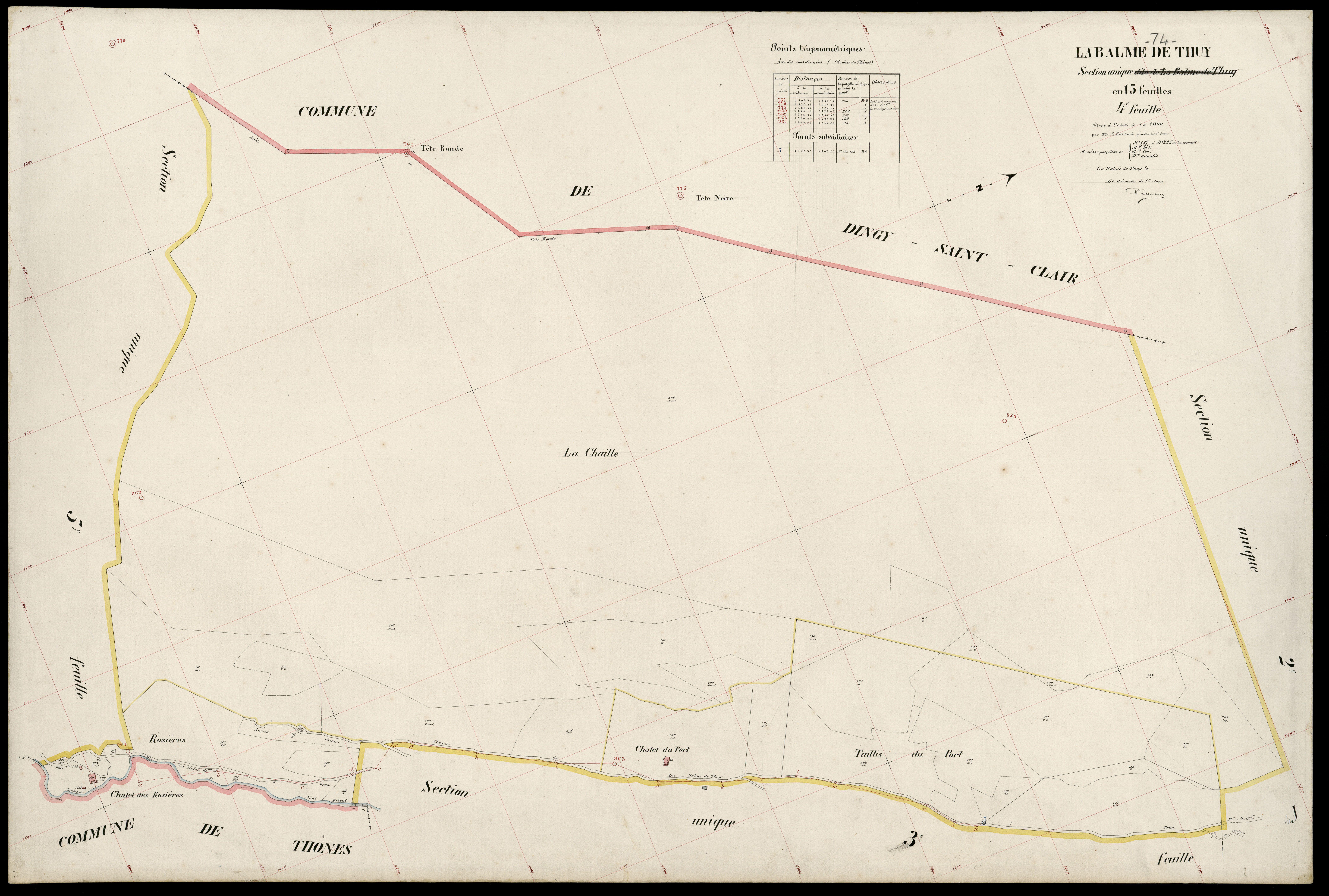 3 P 3 2627 - Feuille n° , parcelles n° 226 à 461 - 13 avril 1925