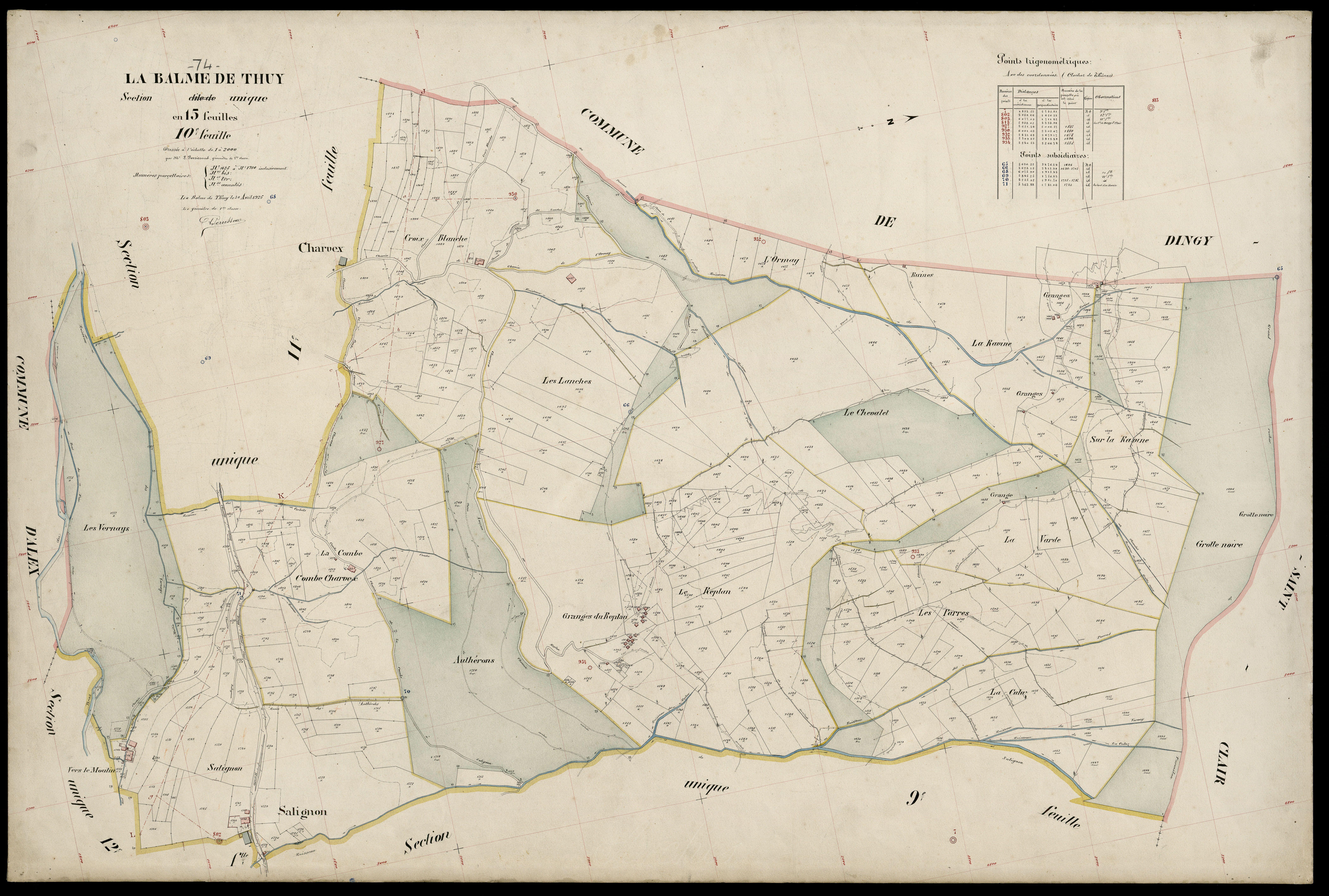 3 P 3 2633 - Feuille n° 11, parcelles n° 1911 à 2101 - 30 avril 1925