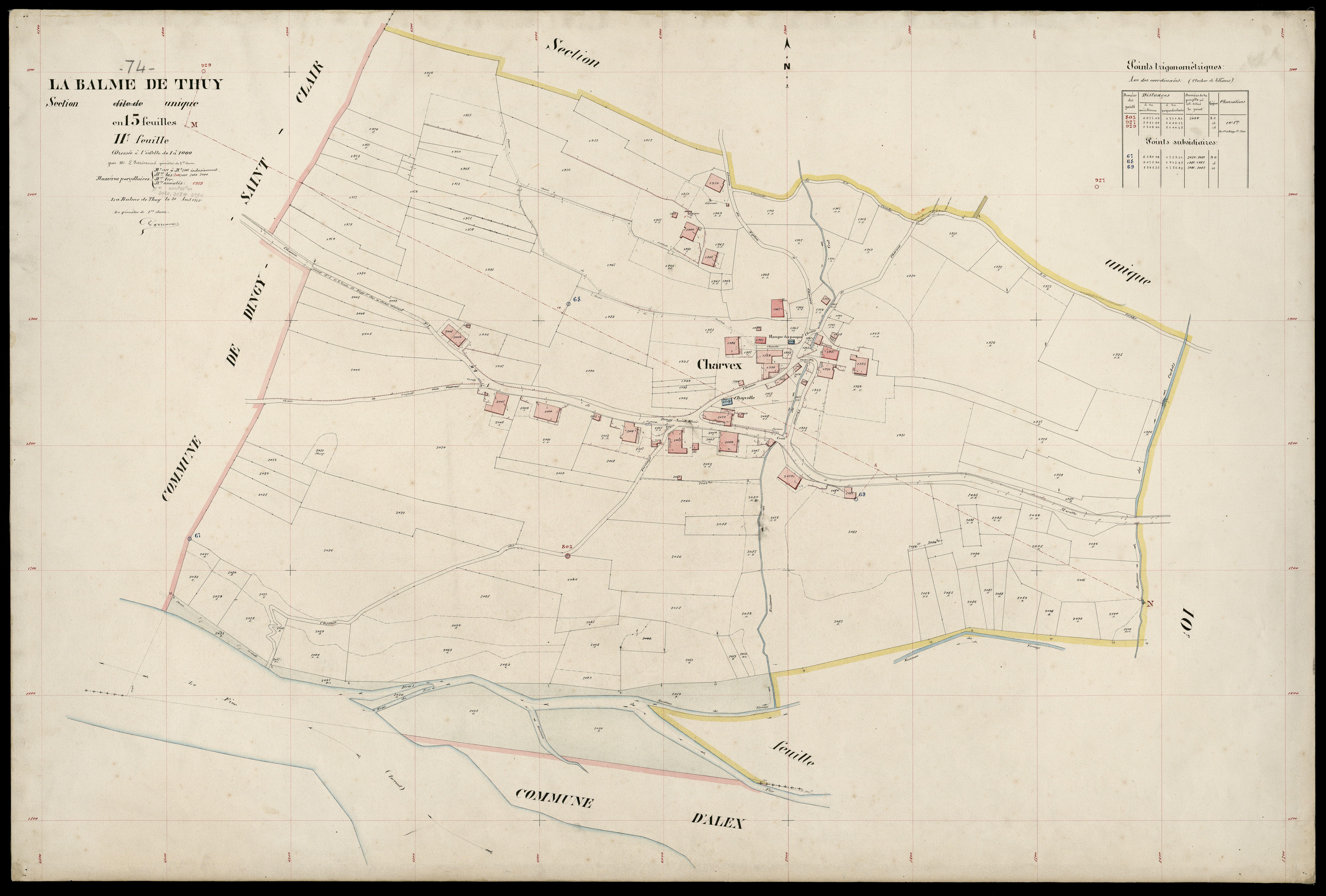 3 P 3 2634 - Feuille n° 12, parcelles n° 2102 à 2319 - 30 avril 1925