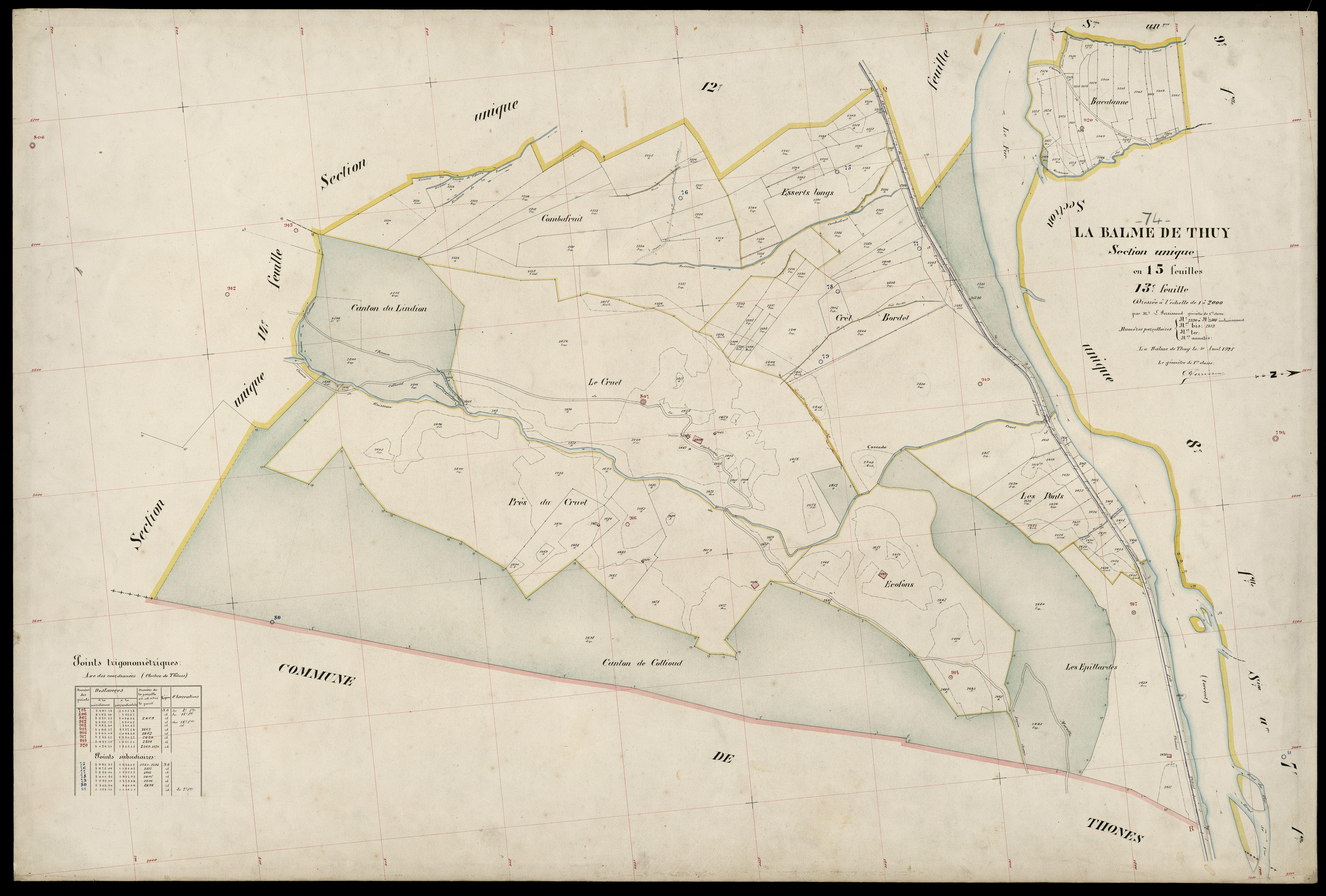 3 P 3 2636 - Feuille n° 14, parcelles n° 20 à 248 - 30 avril 1925