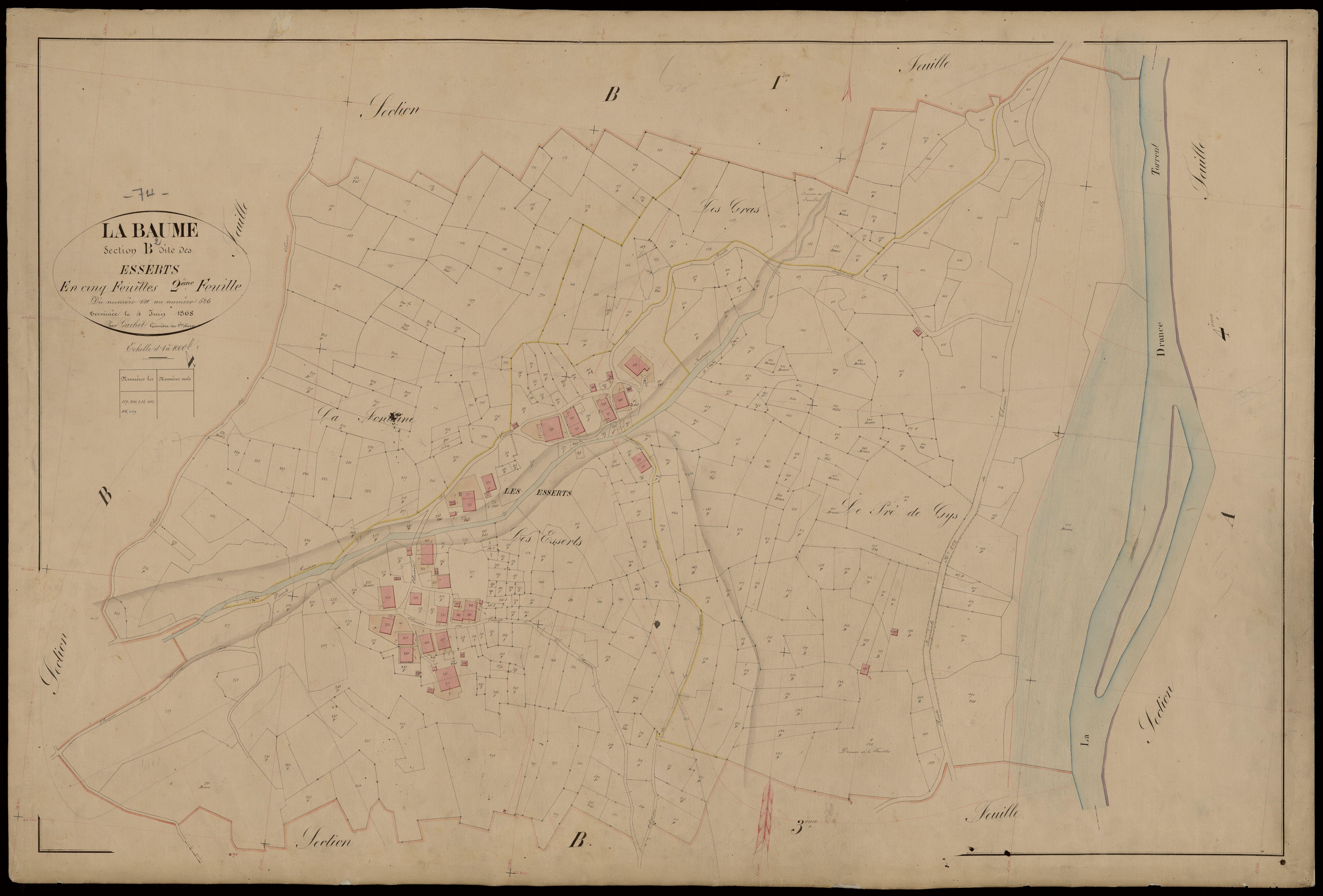 3 P 3 2678 - Feuille n° 3, parcelles n° 27 à 904 - 6 mars 1868