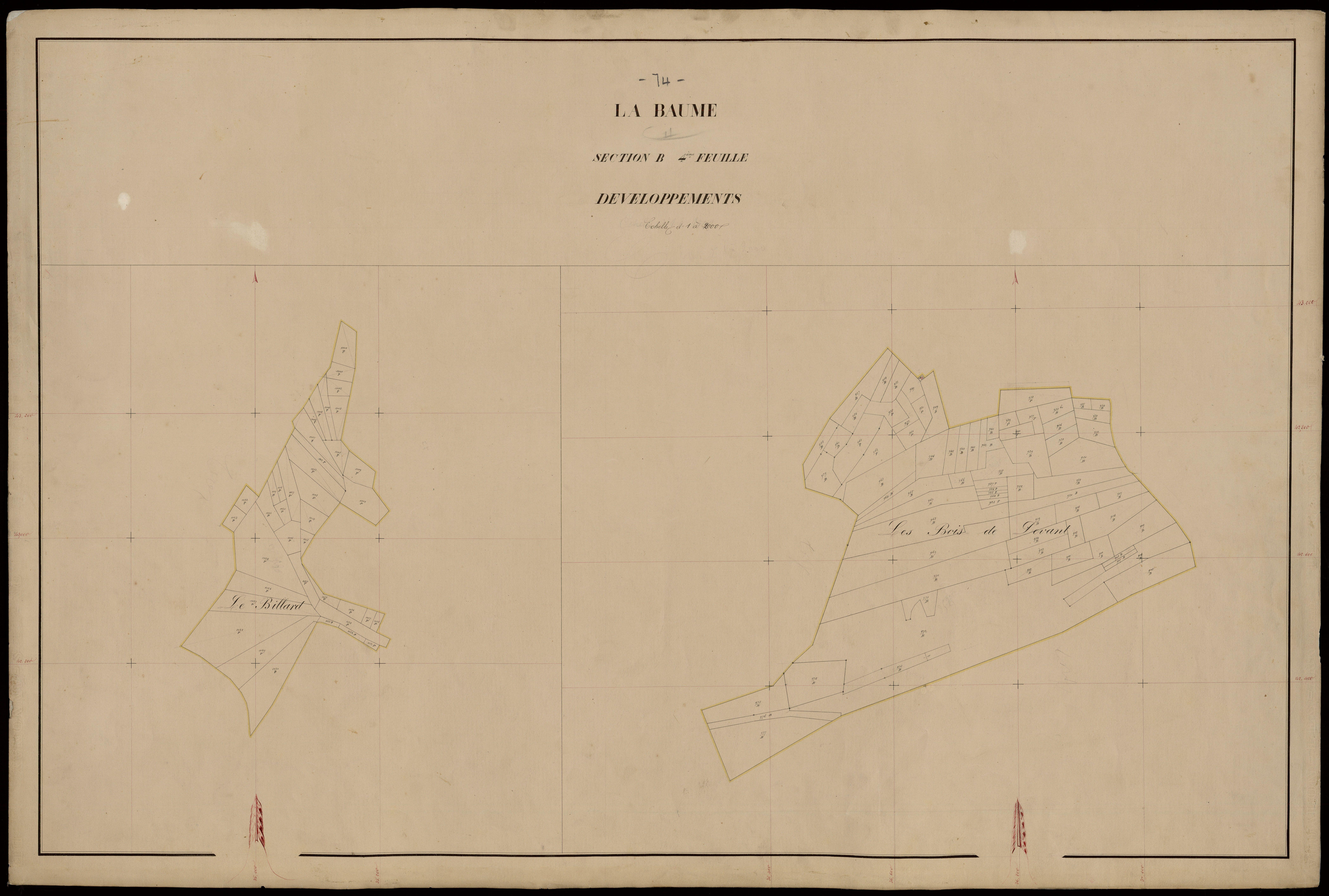 3 P 3 2681 - Feuille n° , parcelles n° 1068 à 147 - 4 juin 1868