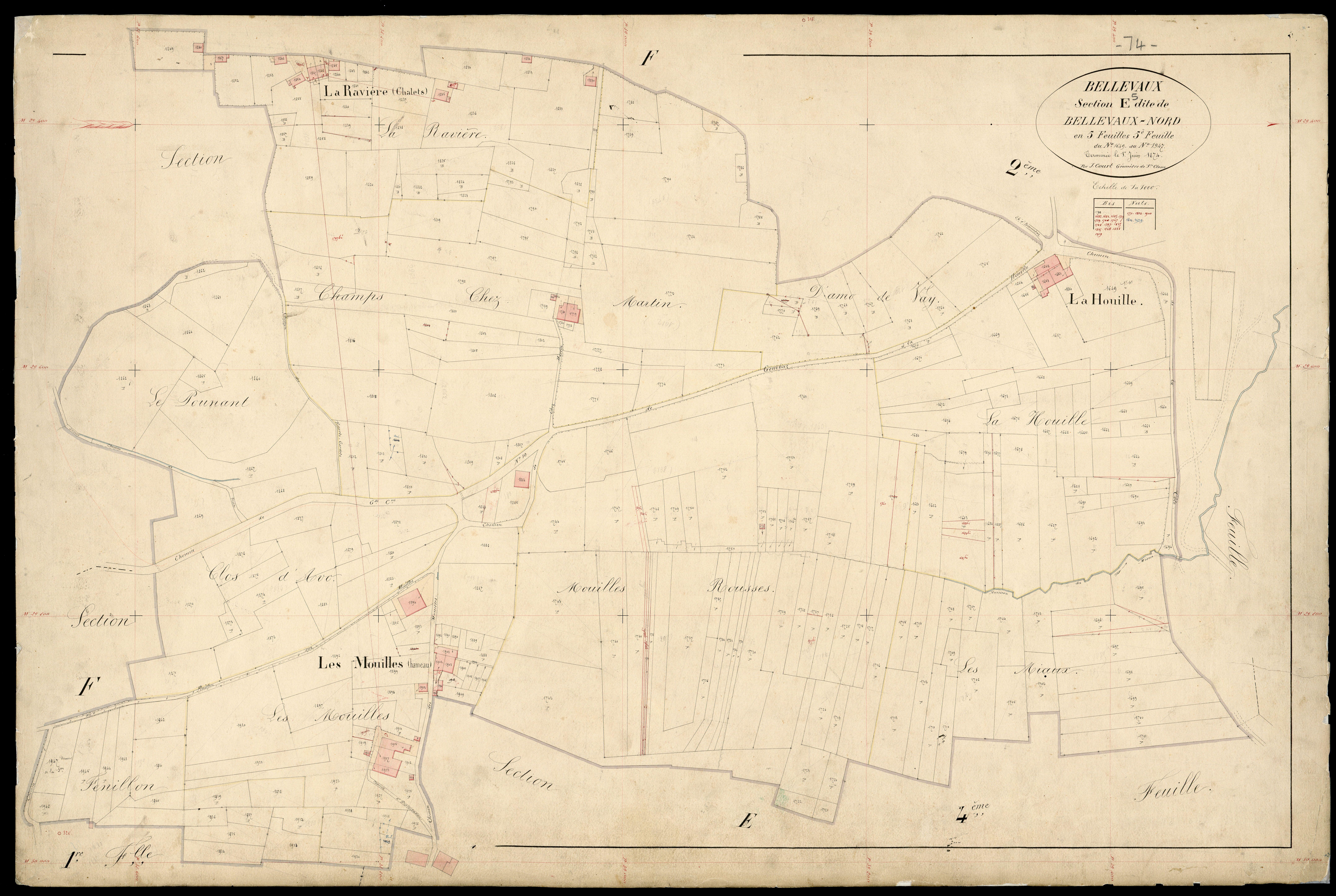 Section F : Bellevaux-Ouest - 1874