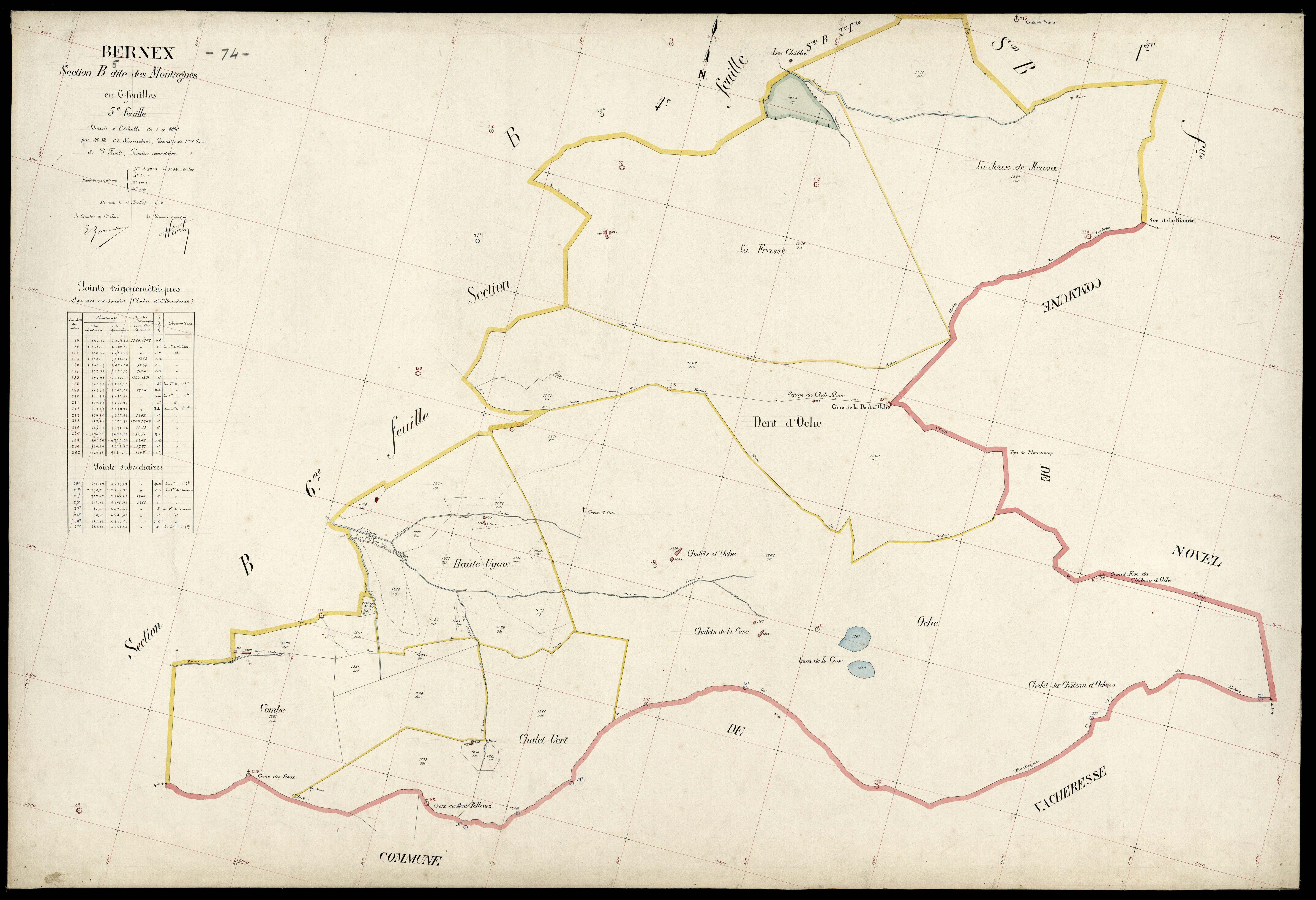 3 P 3 2758 - Feuille n° 6, parcelles n° 130 à 1719 - 12 juillet 1920