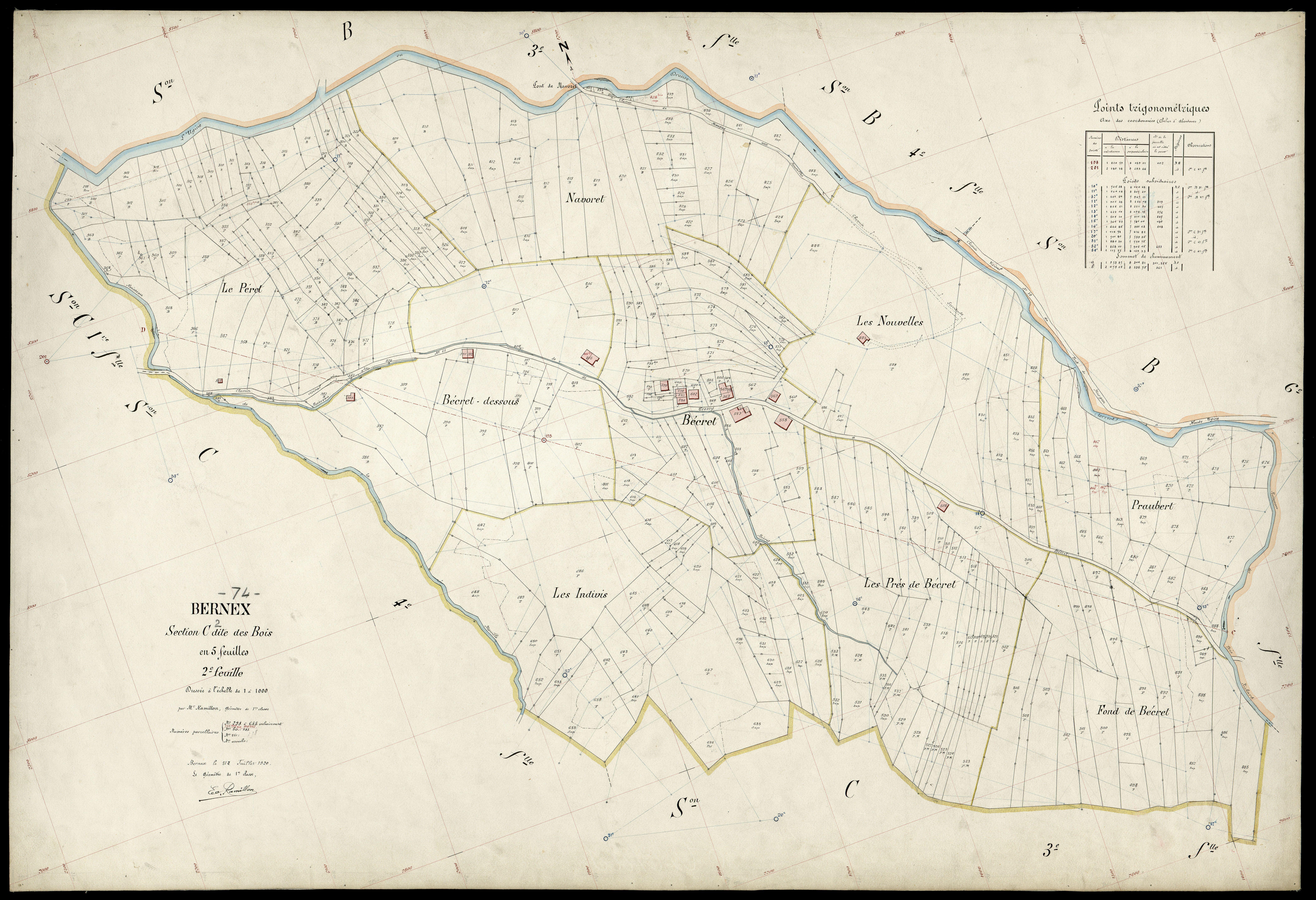 3 P 3 2761 - Feuille n° 3, parcelles n° 66 à 899 - 8 août 1920