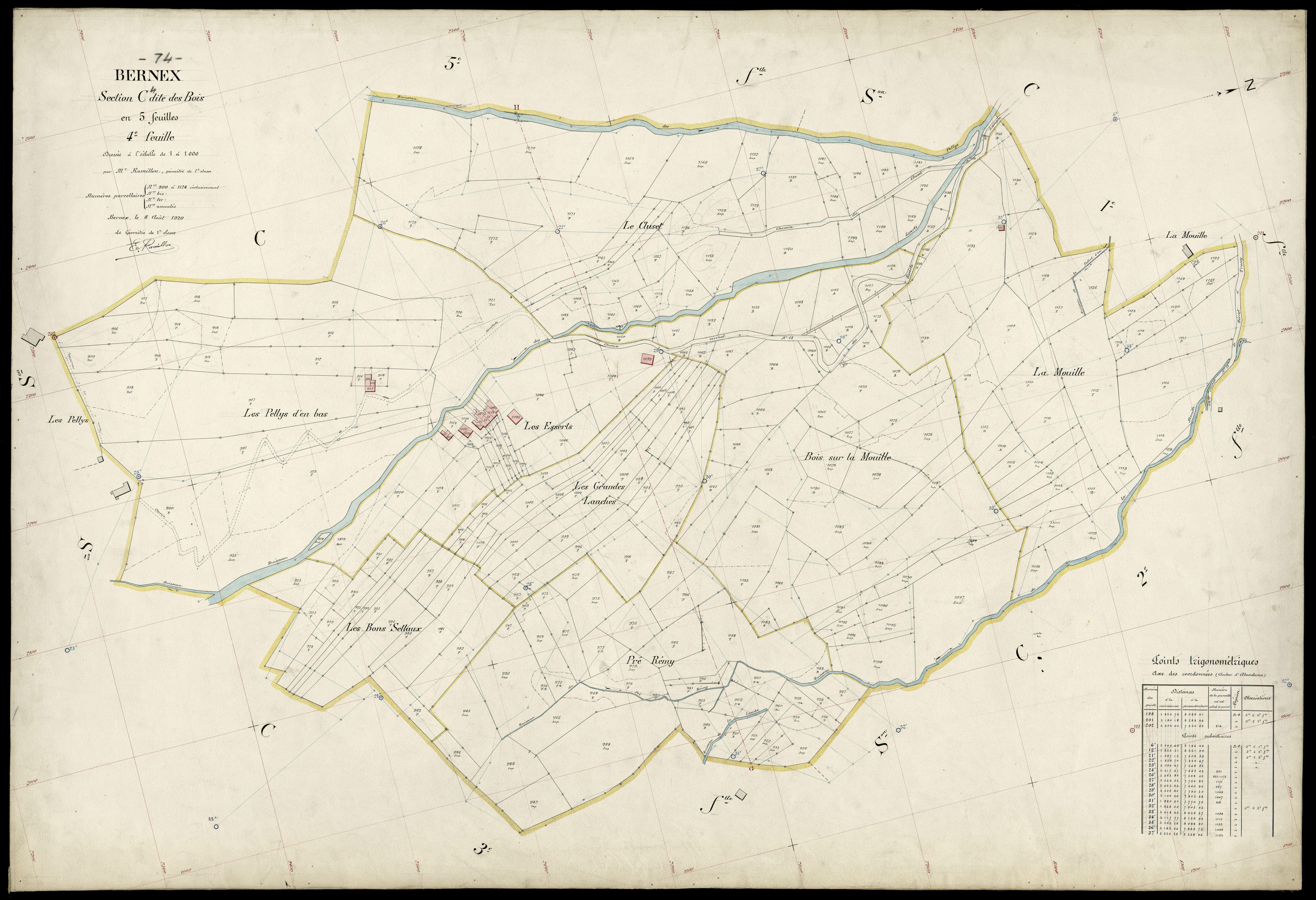 3 P 3 2763 - Feuille n° , parcelles n° 117 à 1841 - 8 août 1920