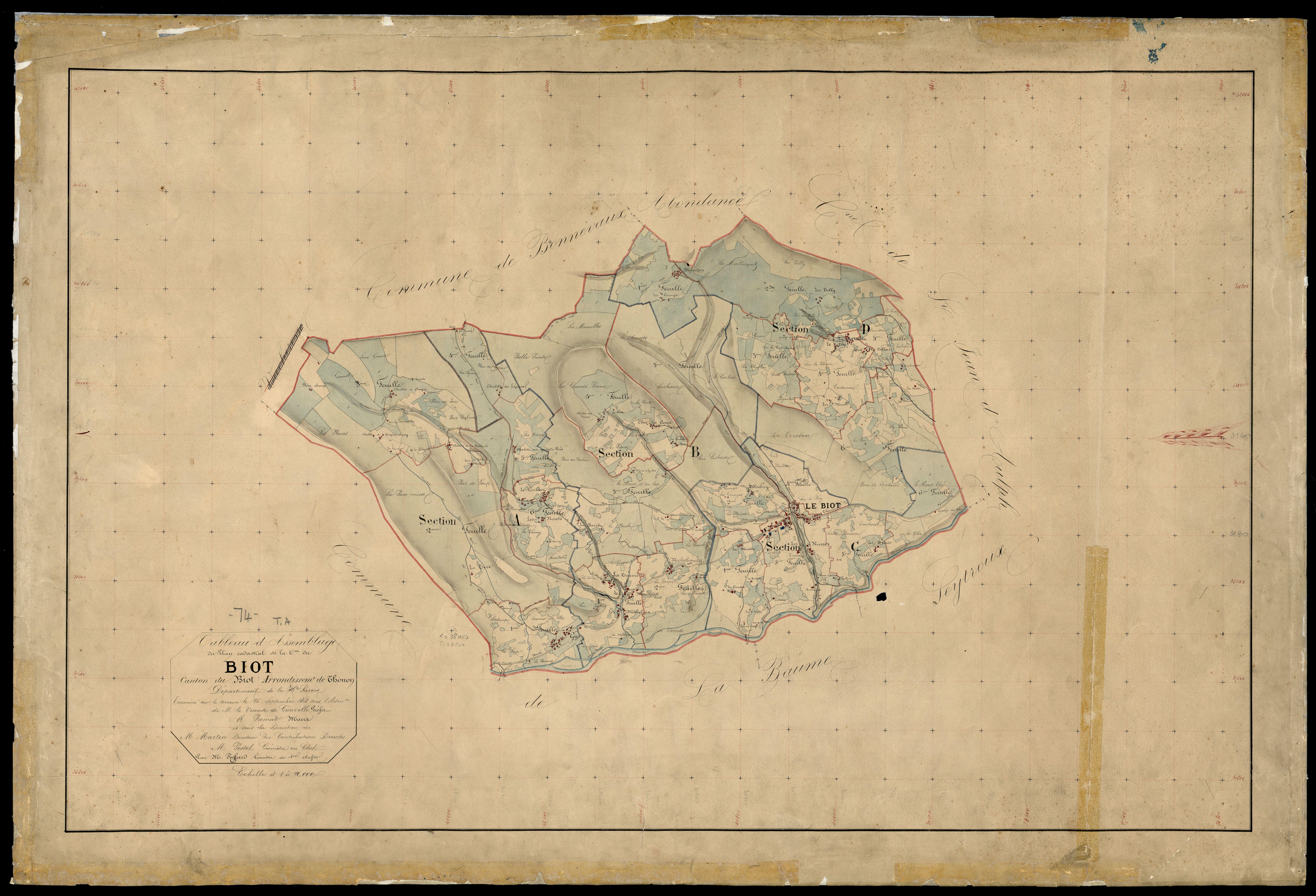Plan parcellaire - 1868-1869