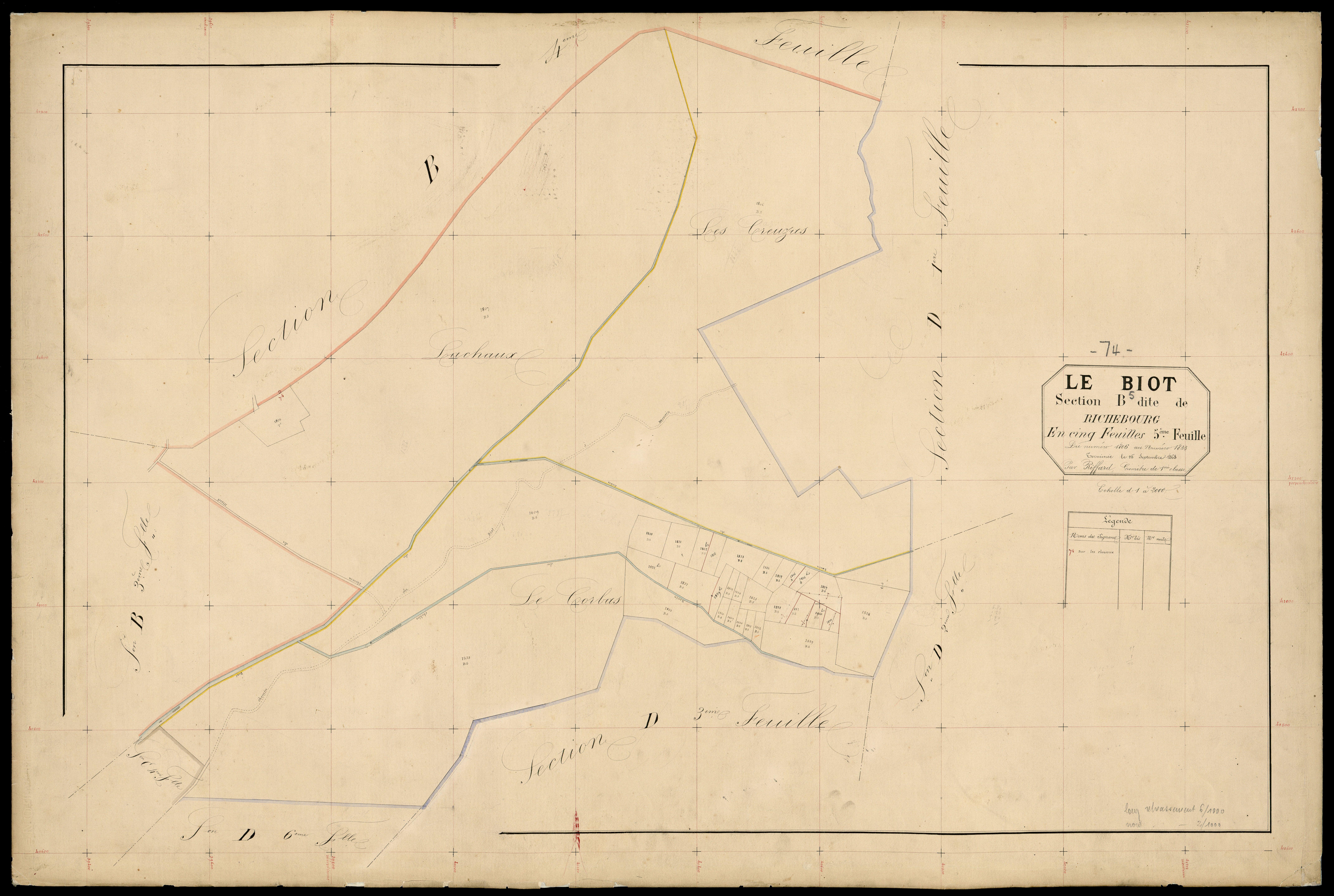 Section C : Chef-lieu - 1868