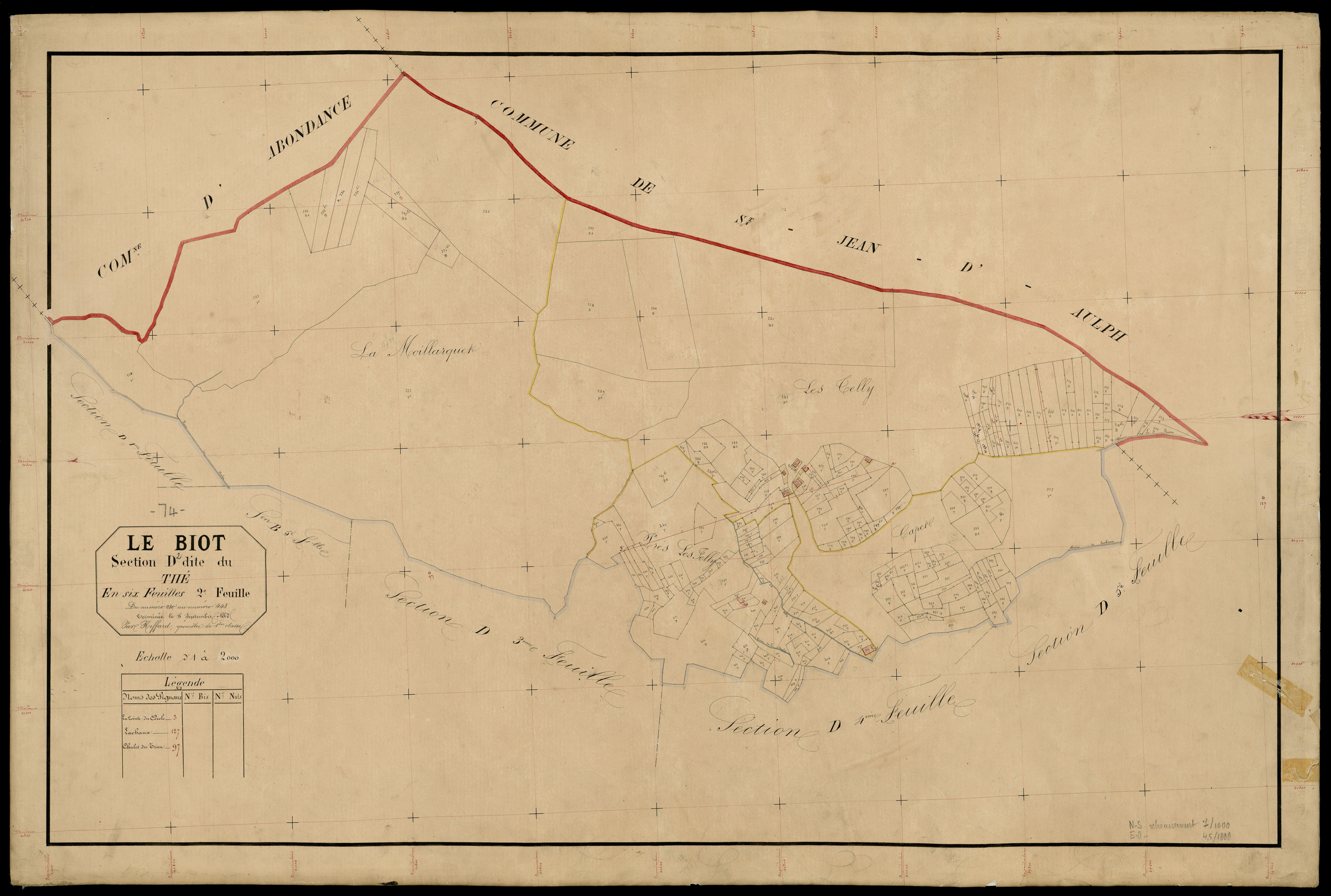 3 P 3 2795 - Feuille n° 3, parcelles n° 444 à 677 - 5 septembre 1868