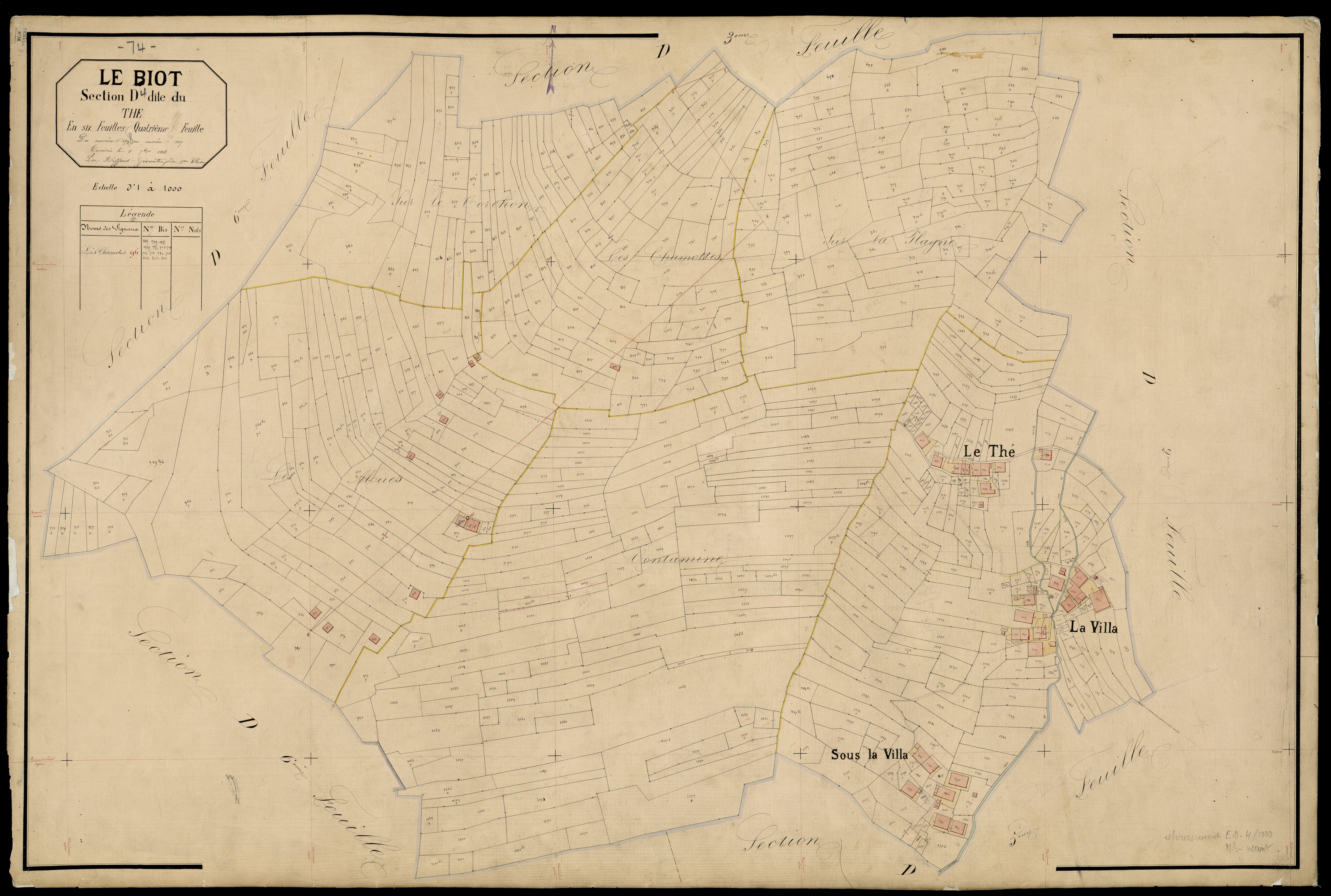 3 P 3 2797 - Feuille n° , parcelles n° 1318 à 14 - 5 septembre 1868