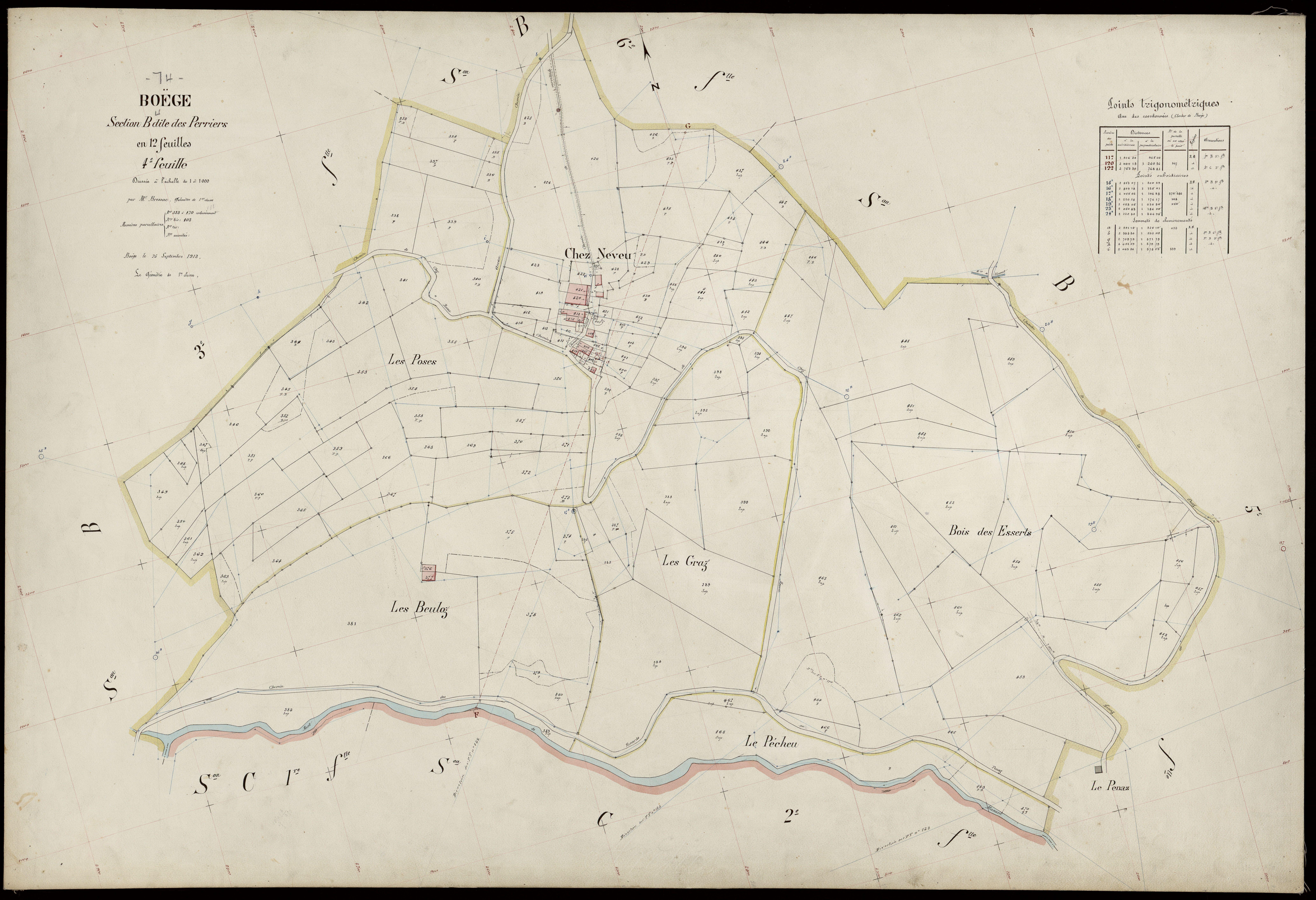 3 P 3 2839 - Feuille n° , parcelles n° 471 à 38 - 25 septembre 1913