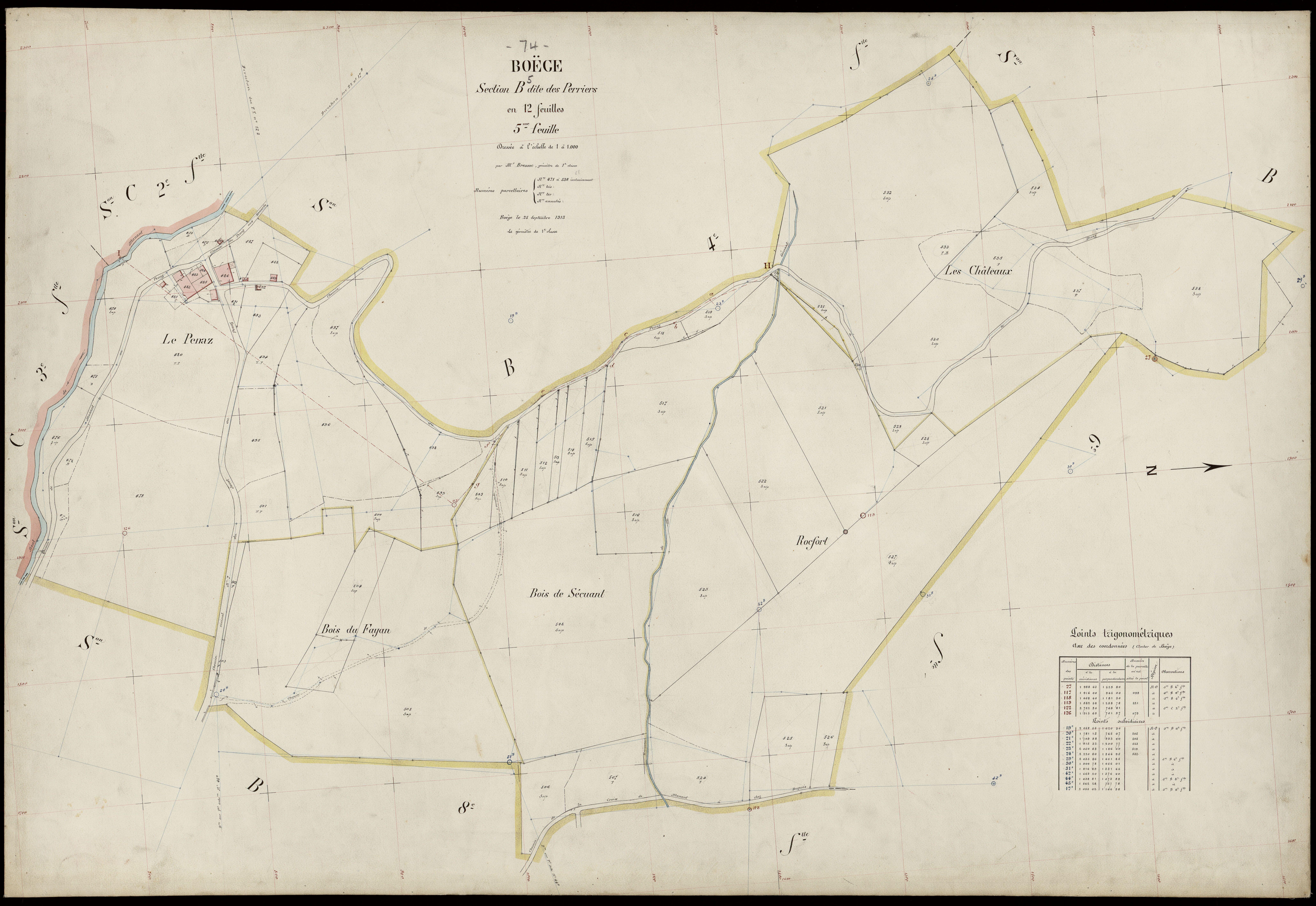 3 P 3 2840 - Feuille n° 6, parcelles n° 39 à 6 - 25 septembre 1913