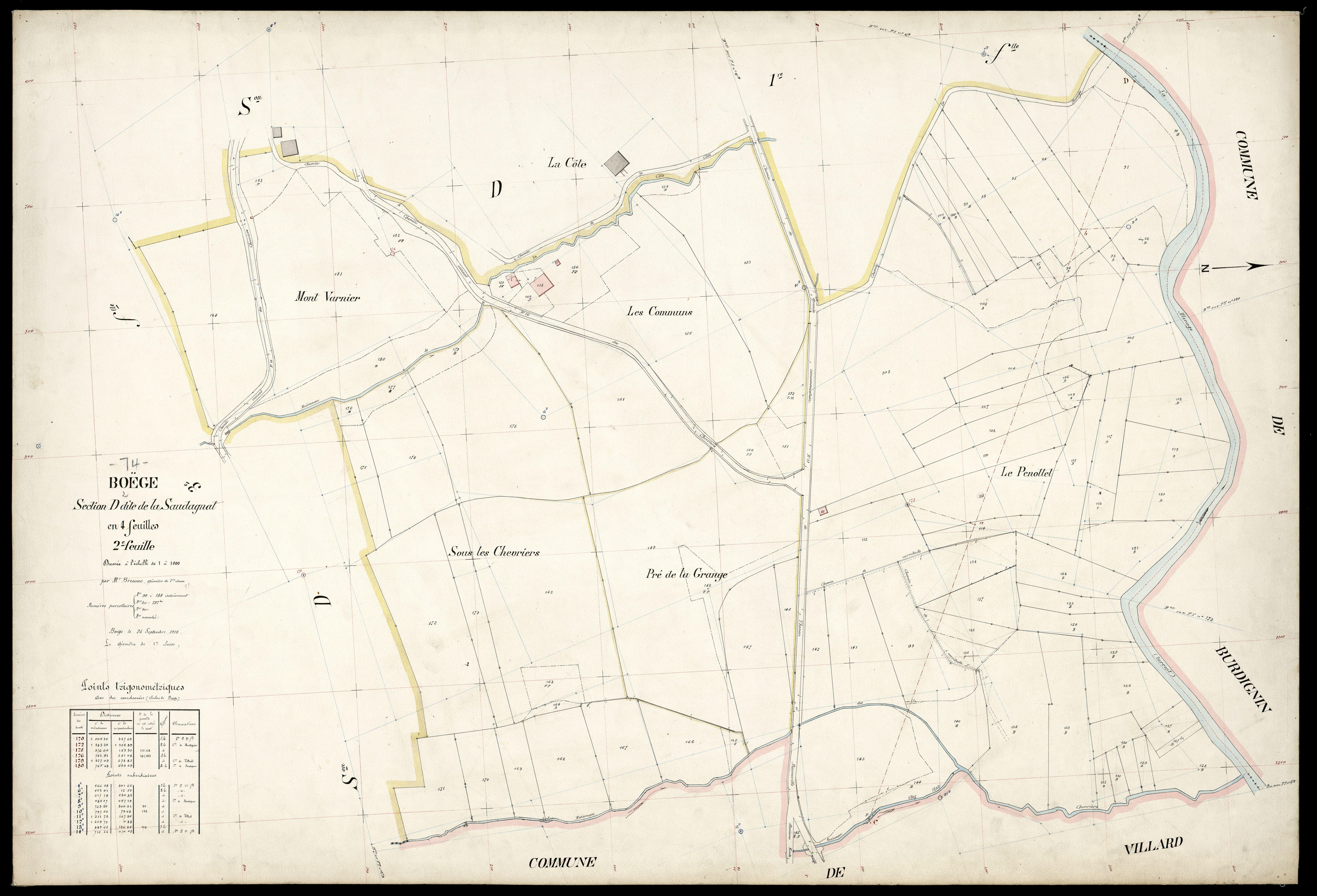 3 P 3 2862 - Feuille n° 3, parcelles n° 18 à 280 - 25 septembre 1913