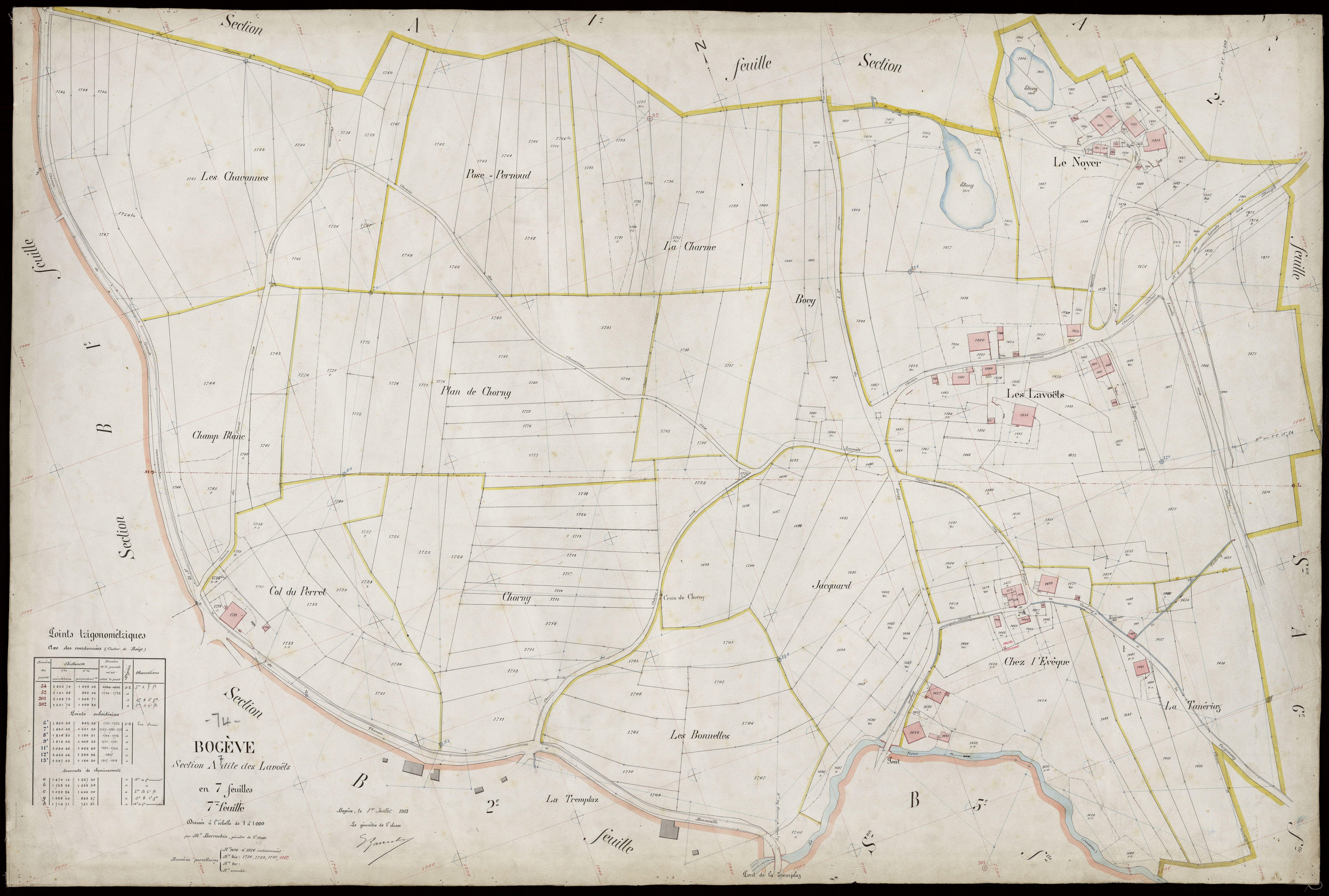 Section B : Chef-lieu - 1913