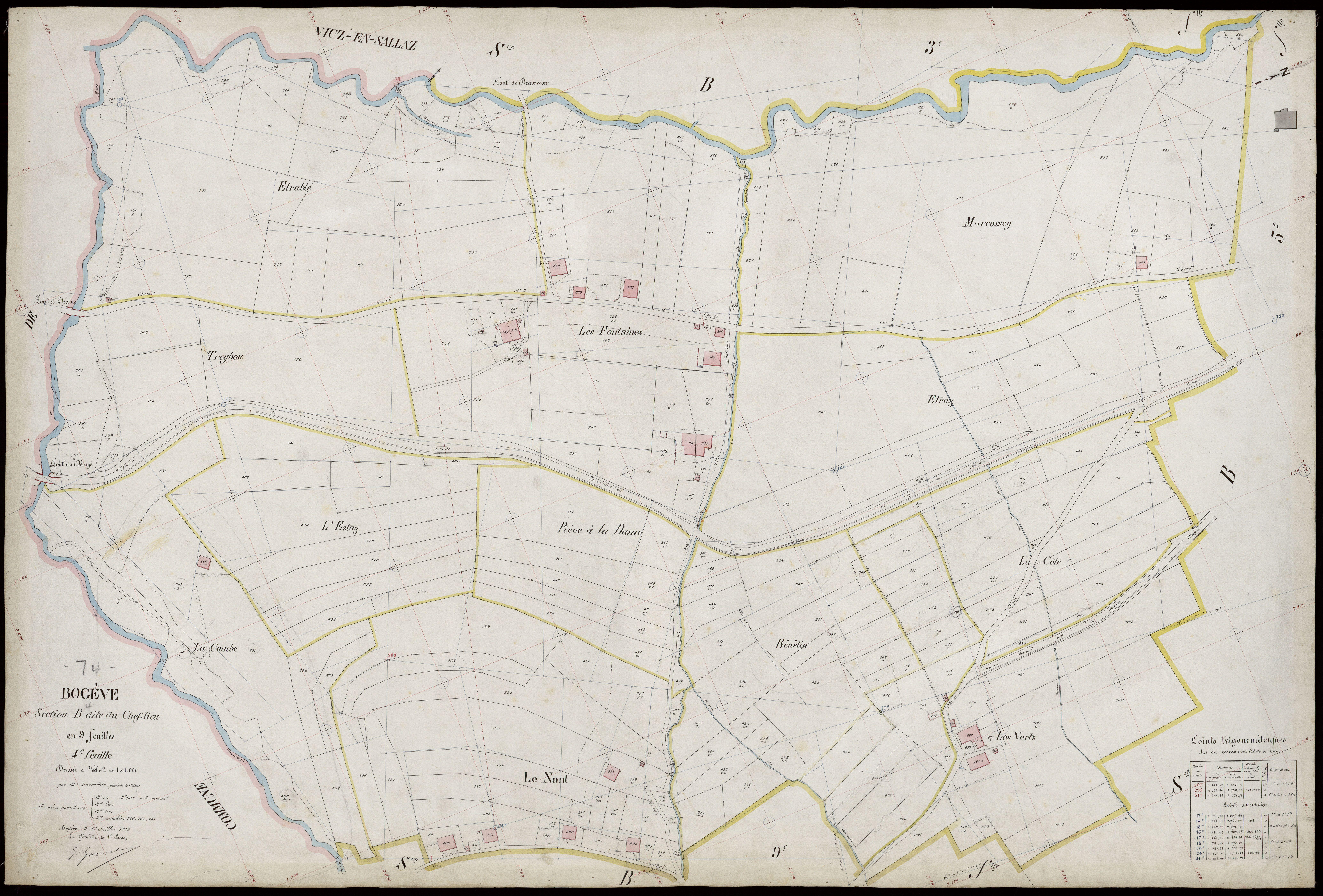 3 P 3 2880 - Feuille n° , parcelles n° 1010 à 13 -