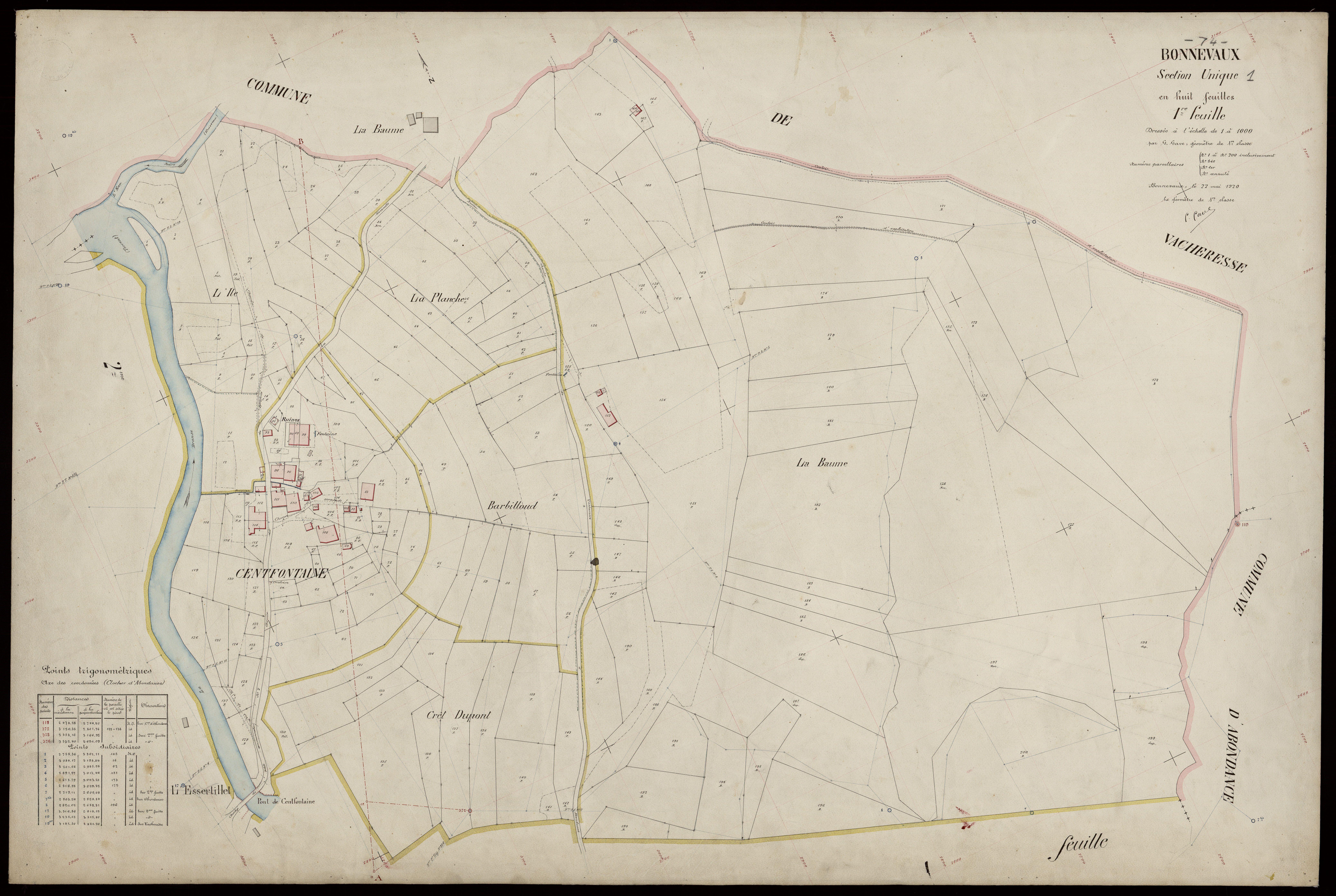 3 P 3 2922 - Feuille n° 2, parcelles n° 201 à 31 - 22 mai 1920