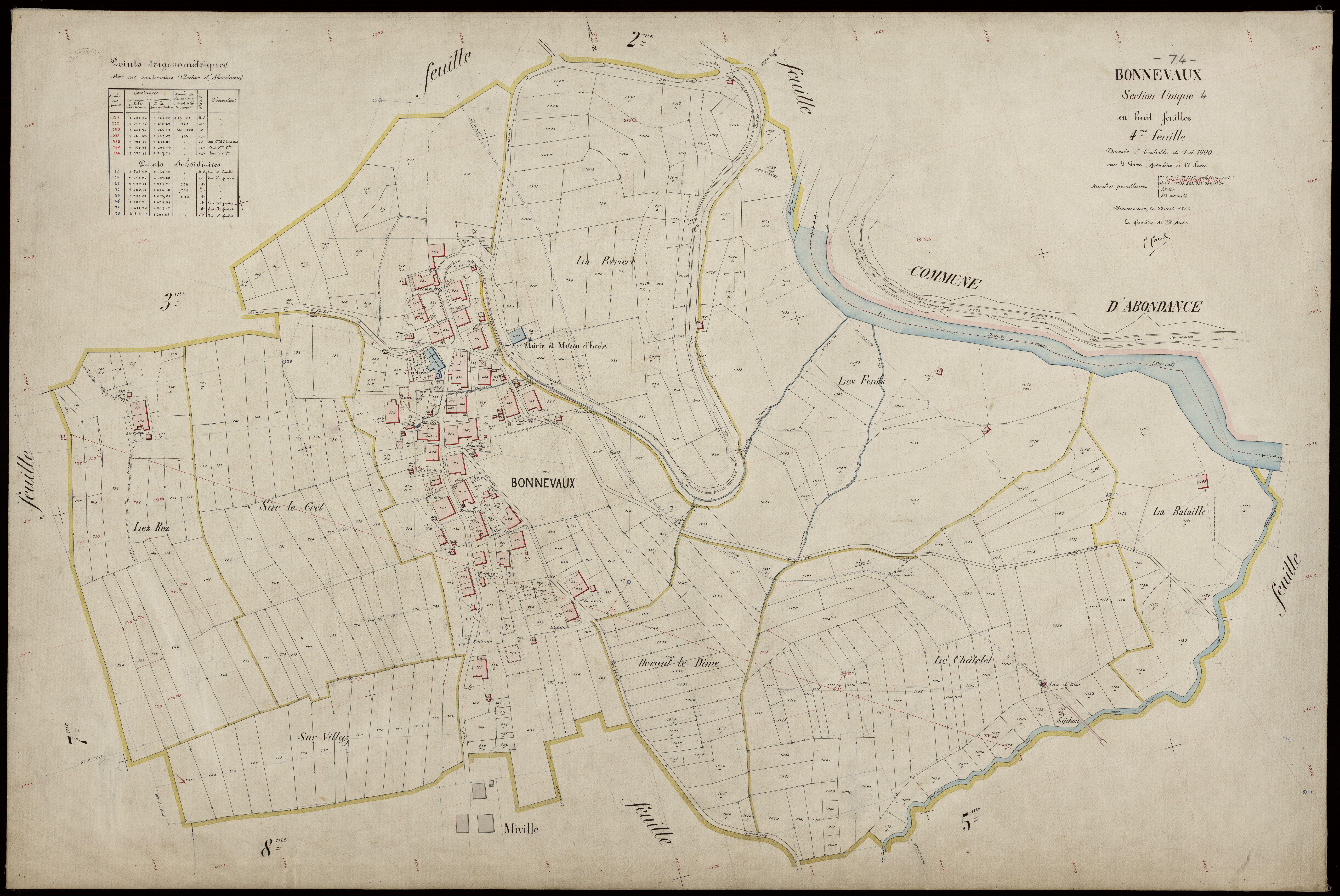 3 P 3 2925 - Feuille n° , parcelles n° 118 à 144 - 22 mai 1920